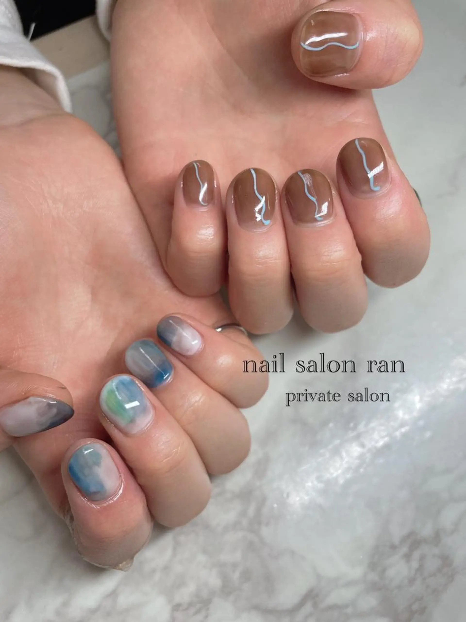 ネイル ジェルネイル ニュアンスネイル パラジェル nailsalon ranのネイルデザイン