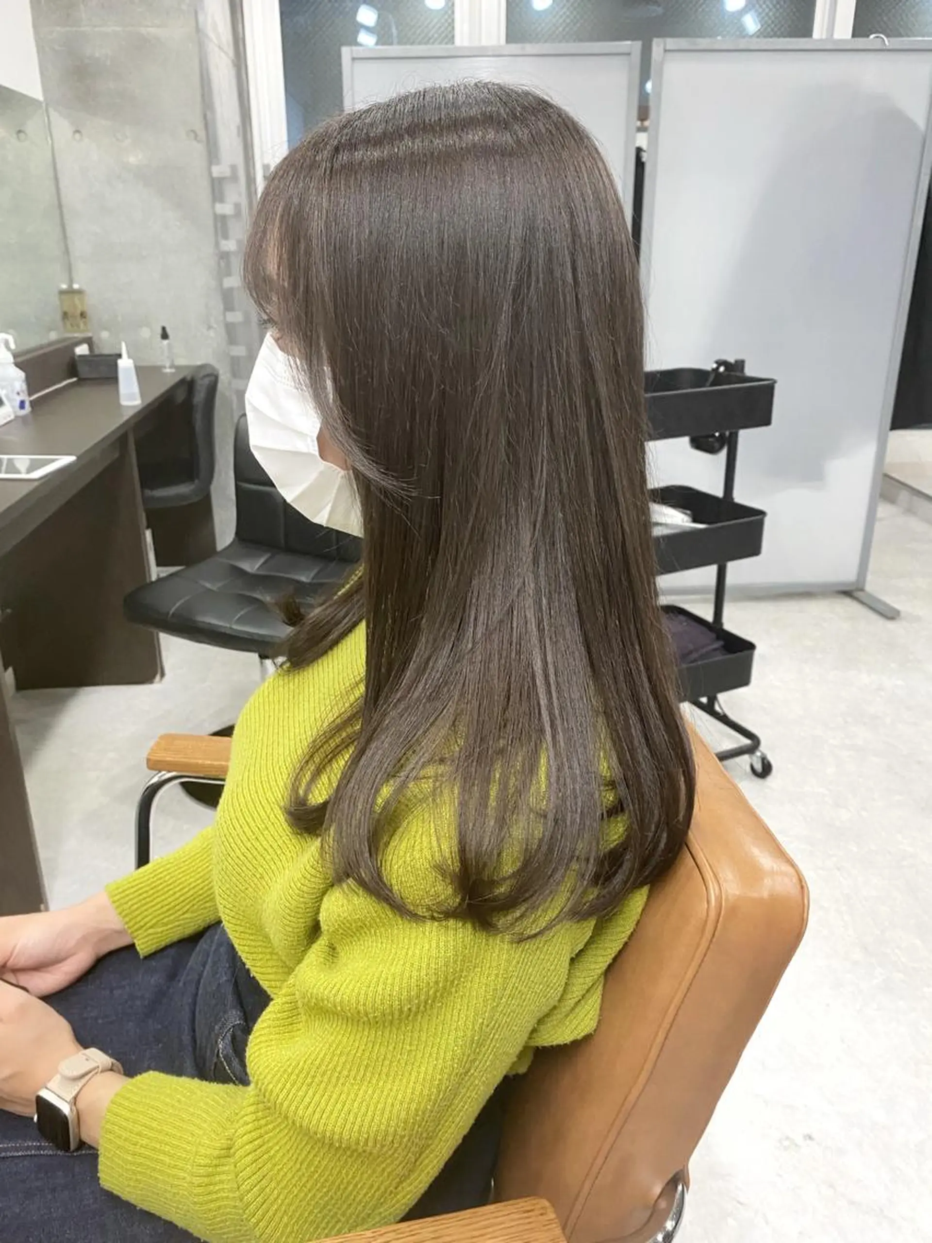セミロング カラー ヘアアレンジ 🌷FUKA🌷 まろやかハイトーンのヘアスタイル