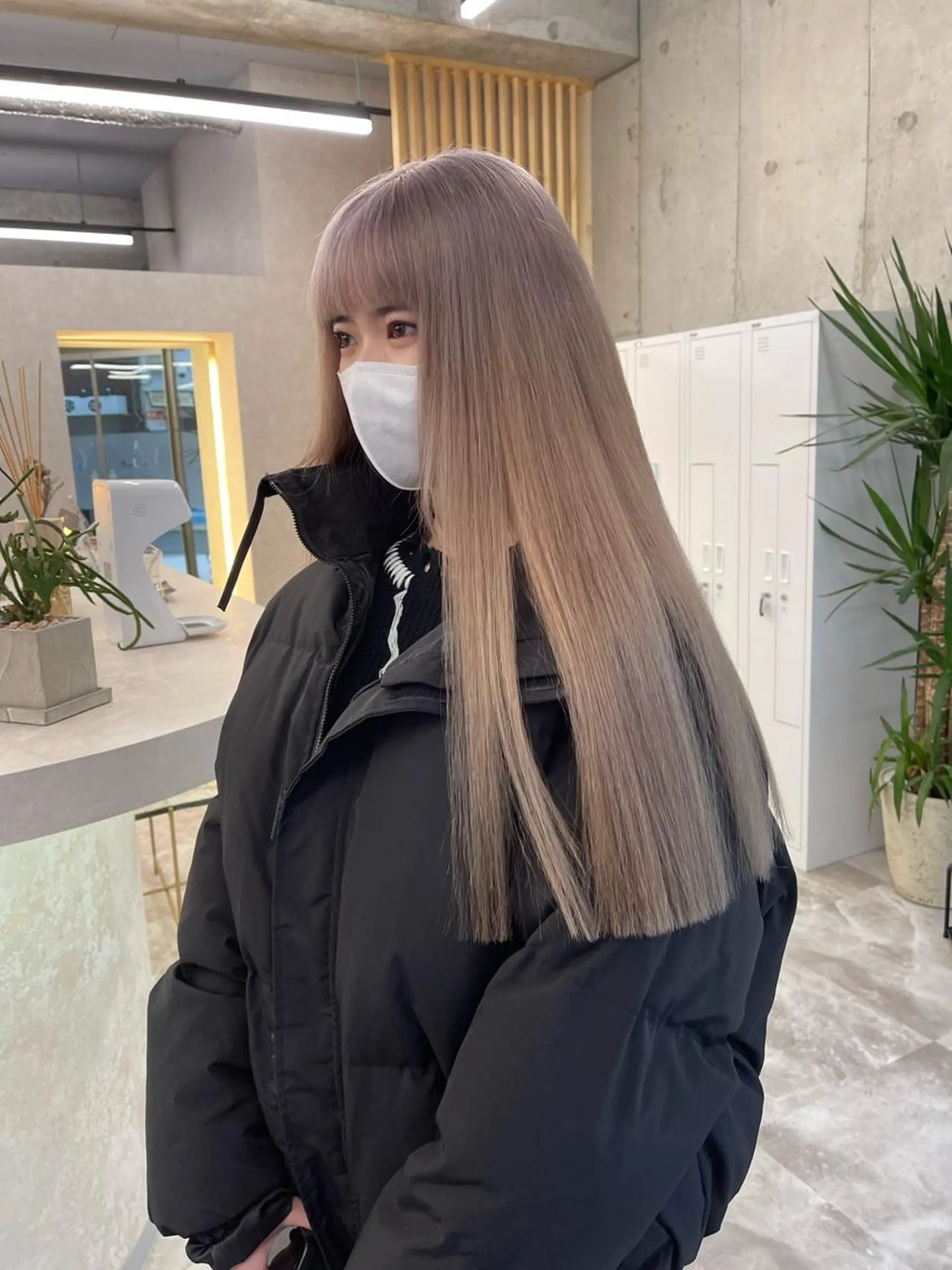 セミロング ヘアカラー 福山 晴香のヘアスタイル