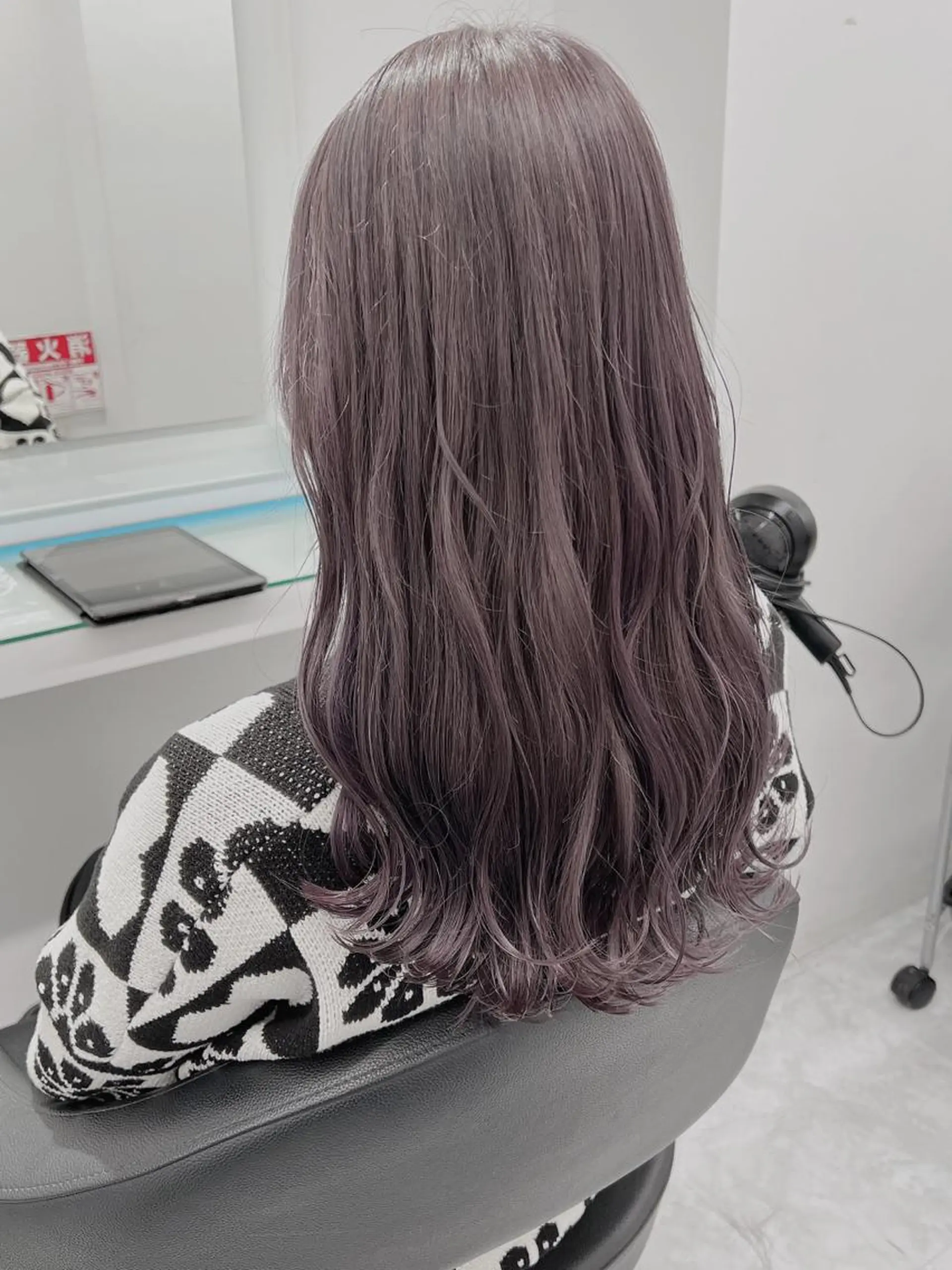 セミロング カラー ヘアアレンジ ダブルカラー｜ なおき｜池袋美容師のヘアスタイル