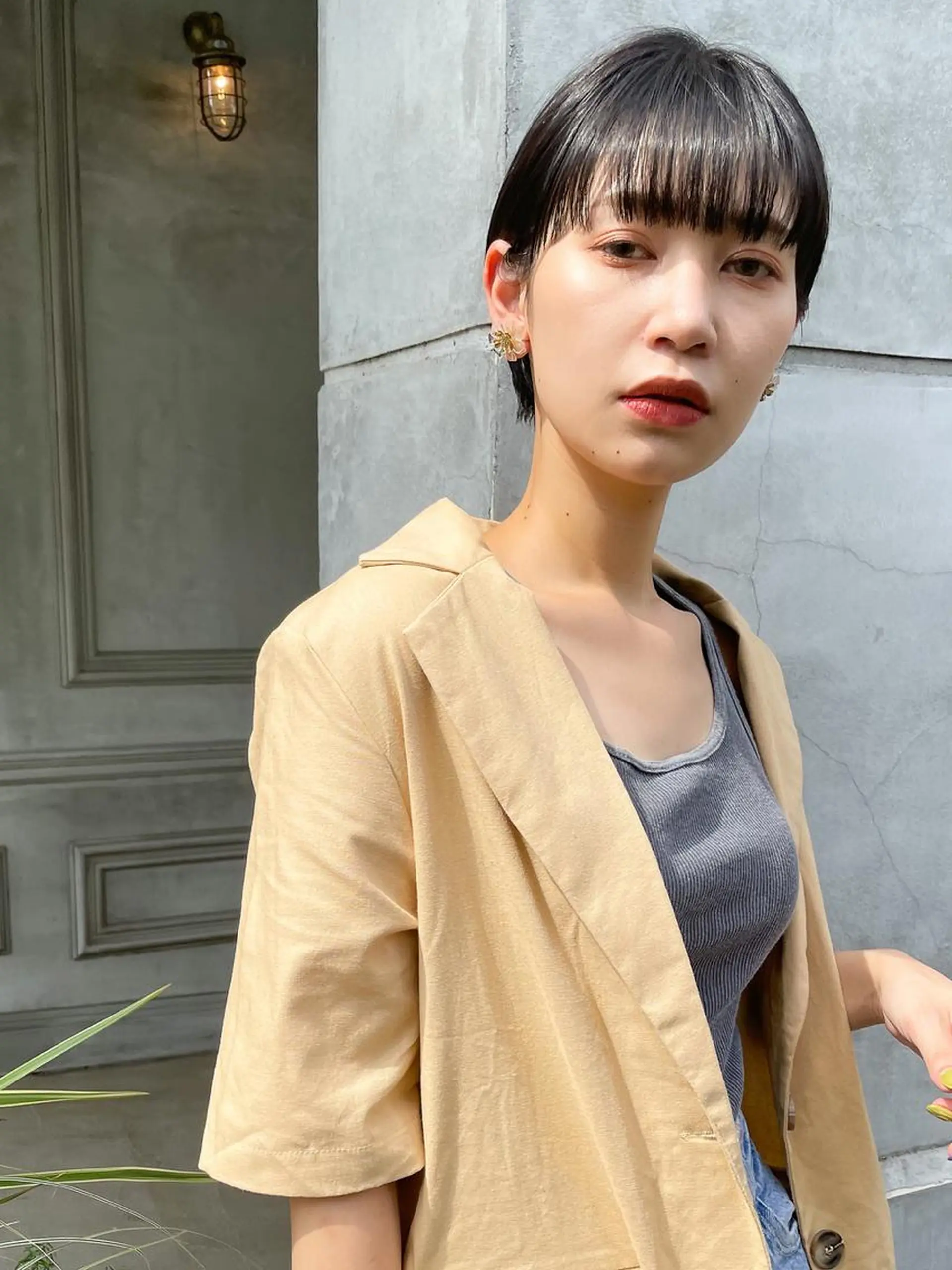 ショート カラー ショートヘア ワイドバング 一ノ瀬 暁のヘアスタイル