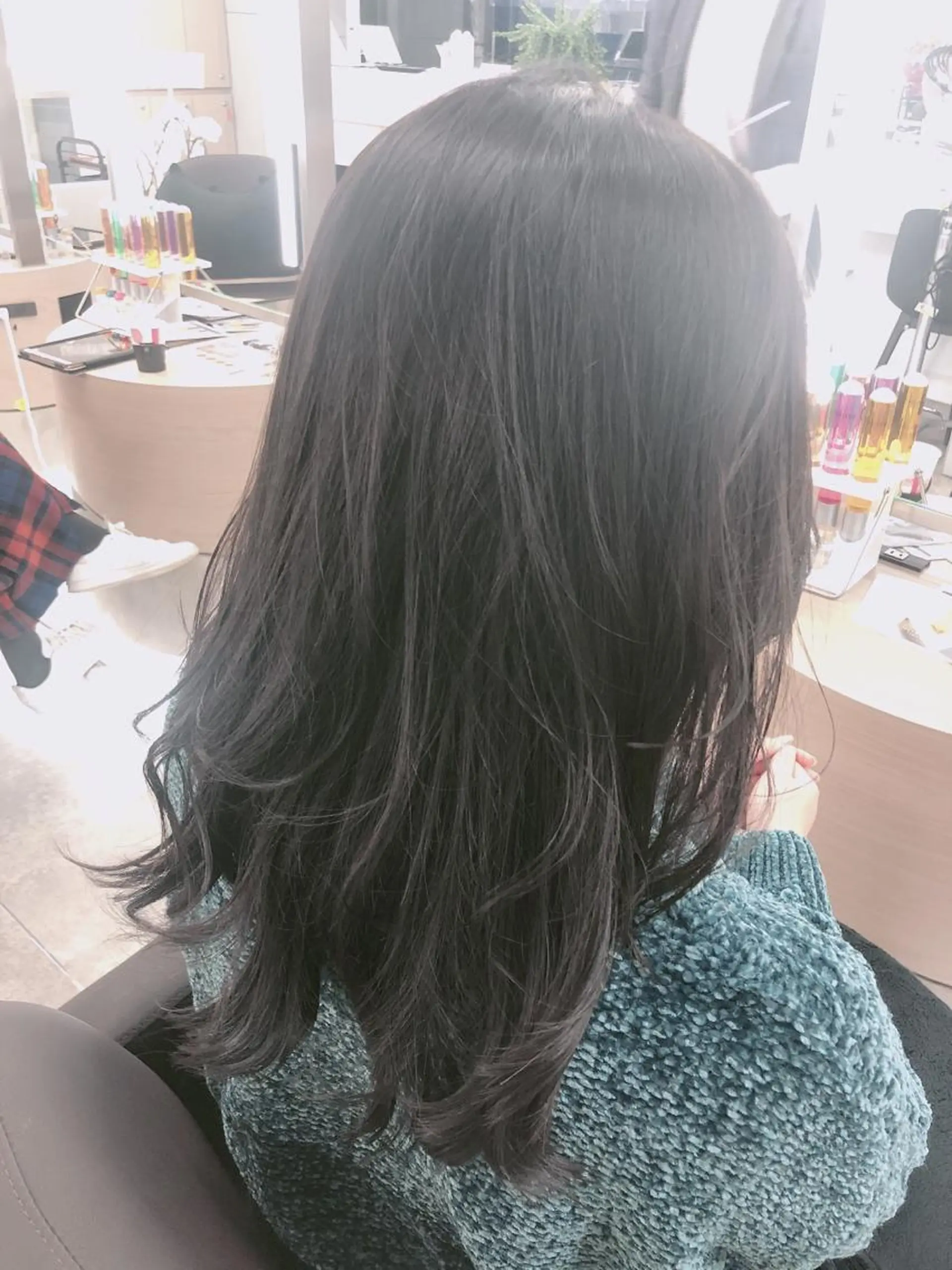 ロング カラー アッシュ ベージュカラー 髪質改善\艶髪カラー 💐園田さやかのヘアスタイル