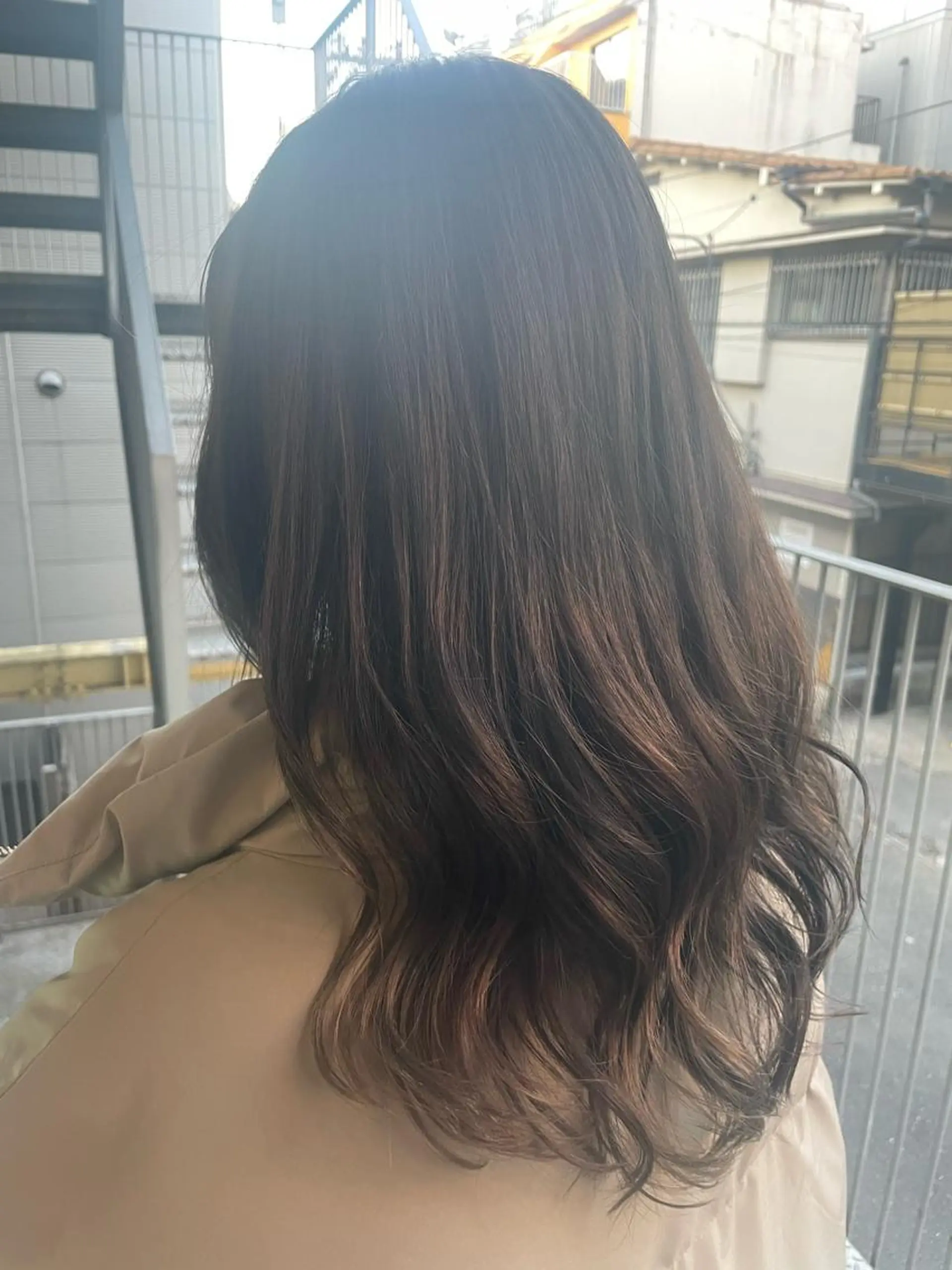 セミロング カラー アッシュ ベージュカラー カット ヘアカラー トリートメント ブリーチなし透明感 タケザワミキのヘアスタイル
