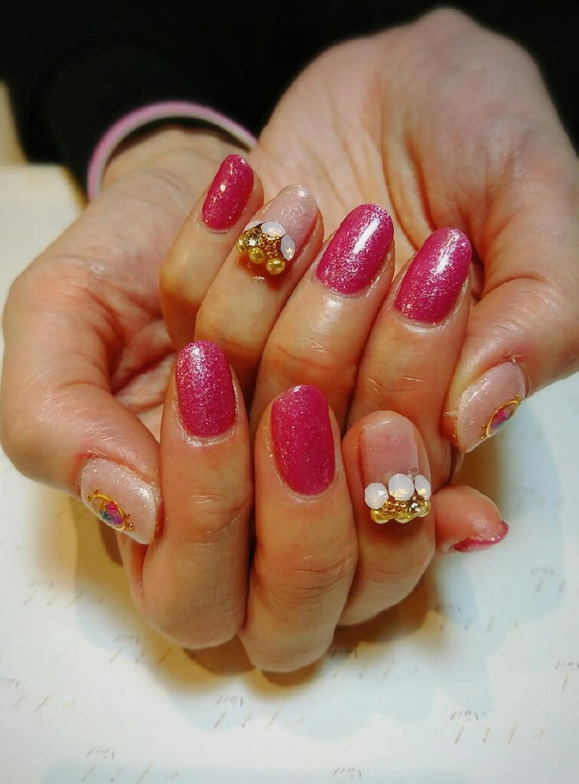 ネイル ストーンネイル みー shakushiroのネイルデザイン