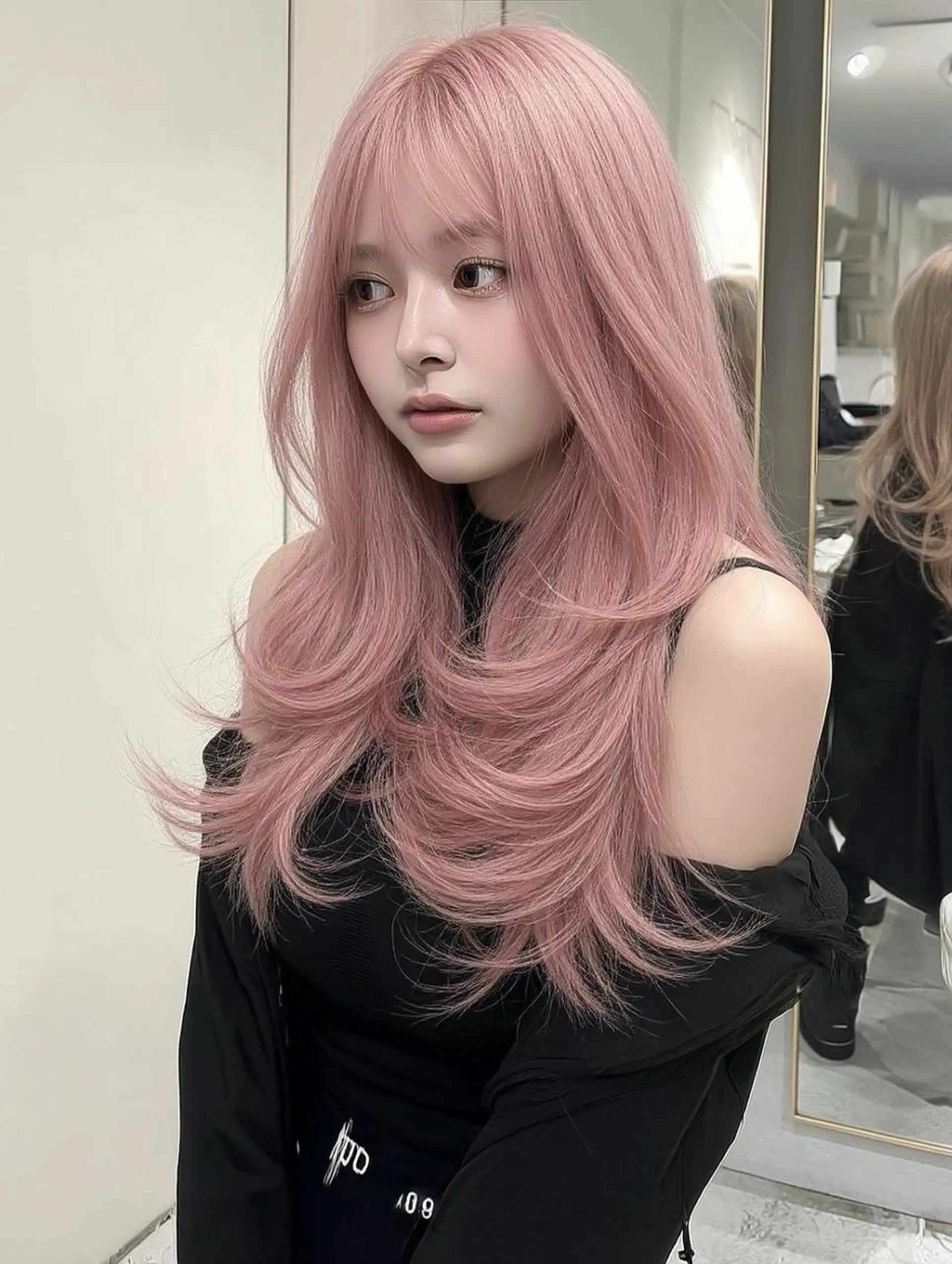 セミロング ボブ 髪質改善 韓国風ヘア レイヤーカット 縮毛矯正 カット ヘアカラー ハイトーン/ブリーチ /reitのヘアスタイル