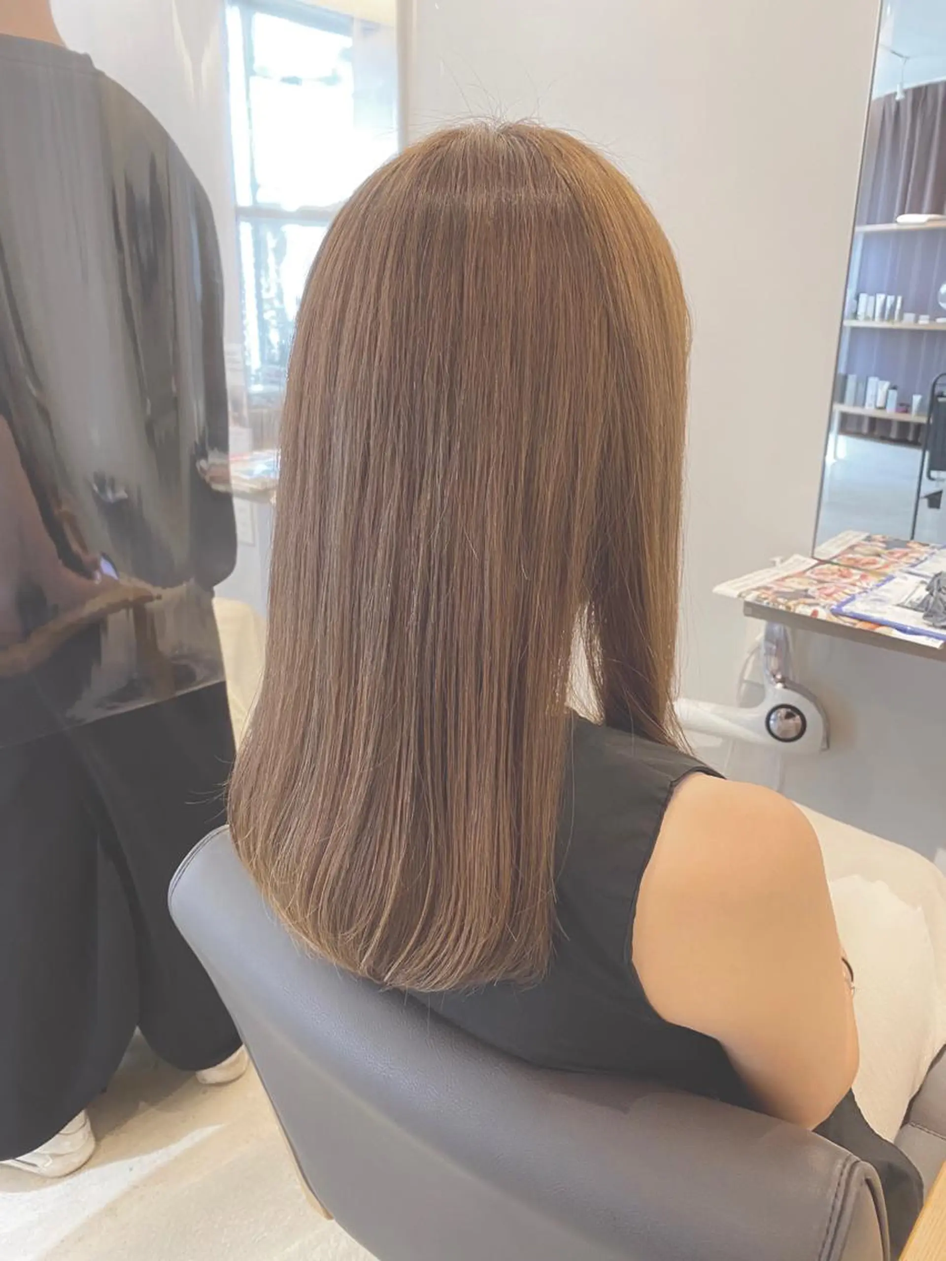 ロング 顔周りデザイン/ ママ美容師/濱ほのかのヘアスタイル