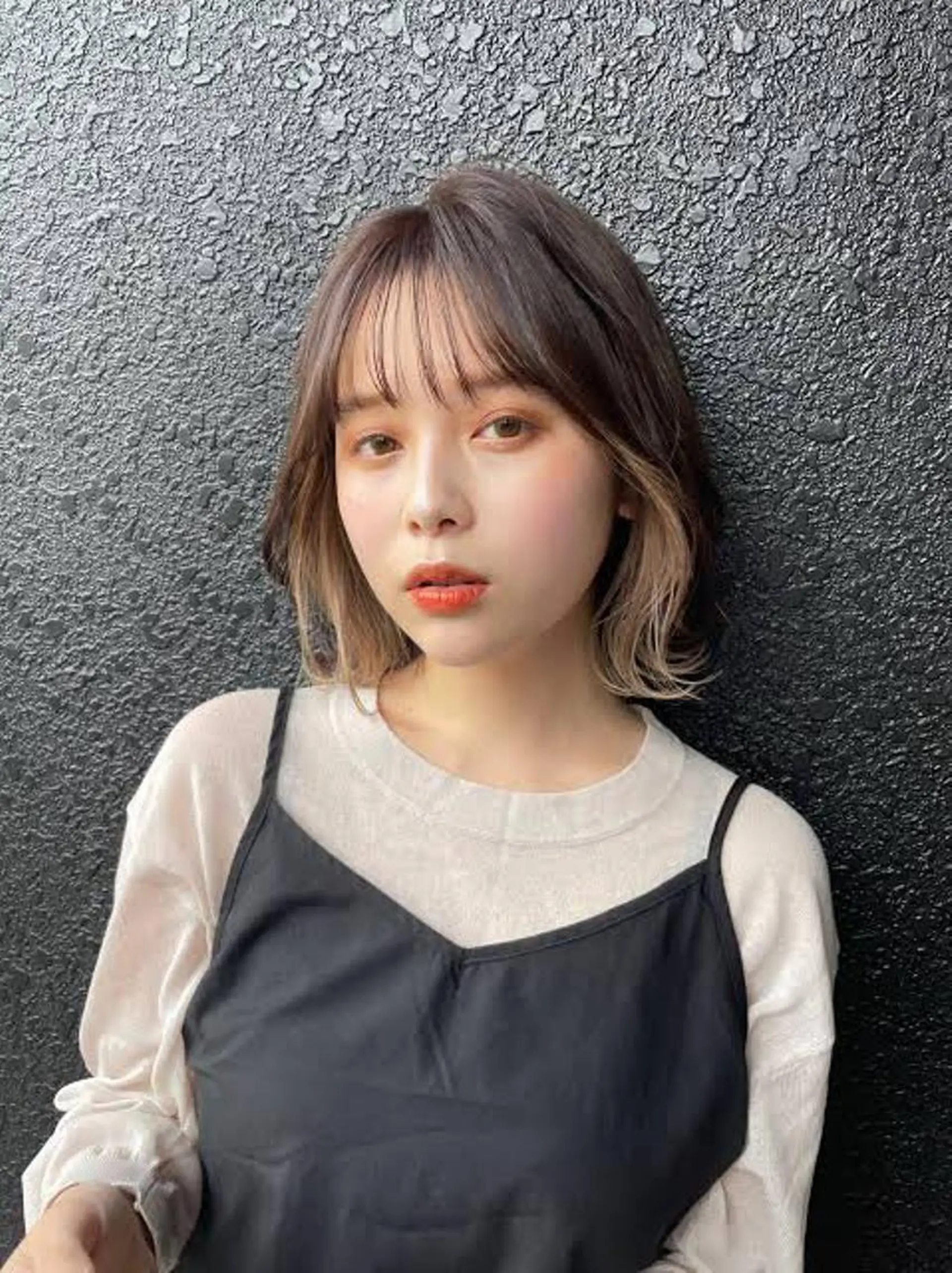 セミロング 髪質改善 左近研人のヘアスタイル