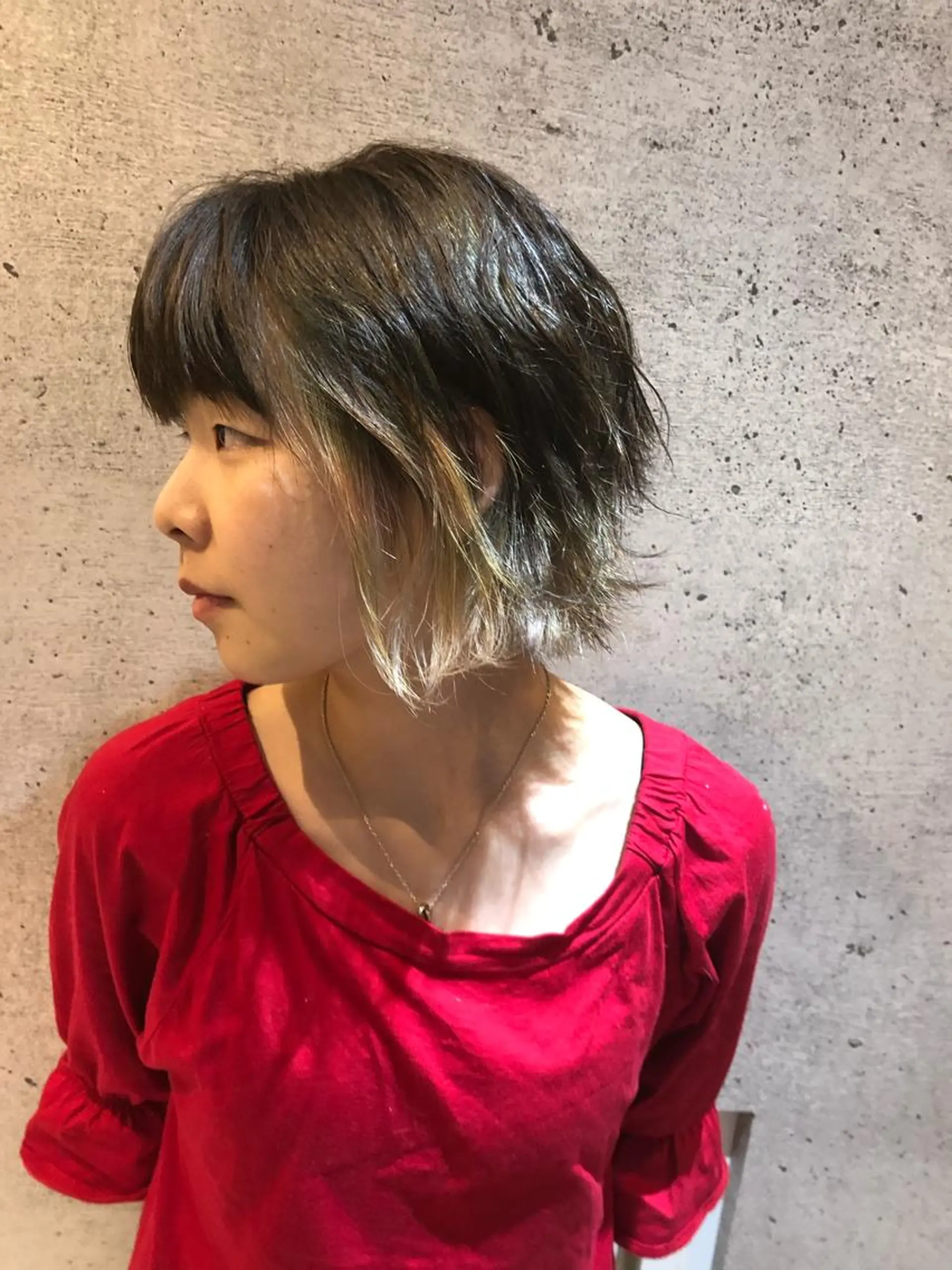 ミディアム カラー 久保 敏之のヘアスタイル