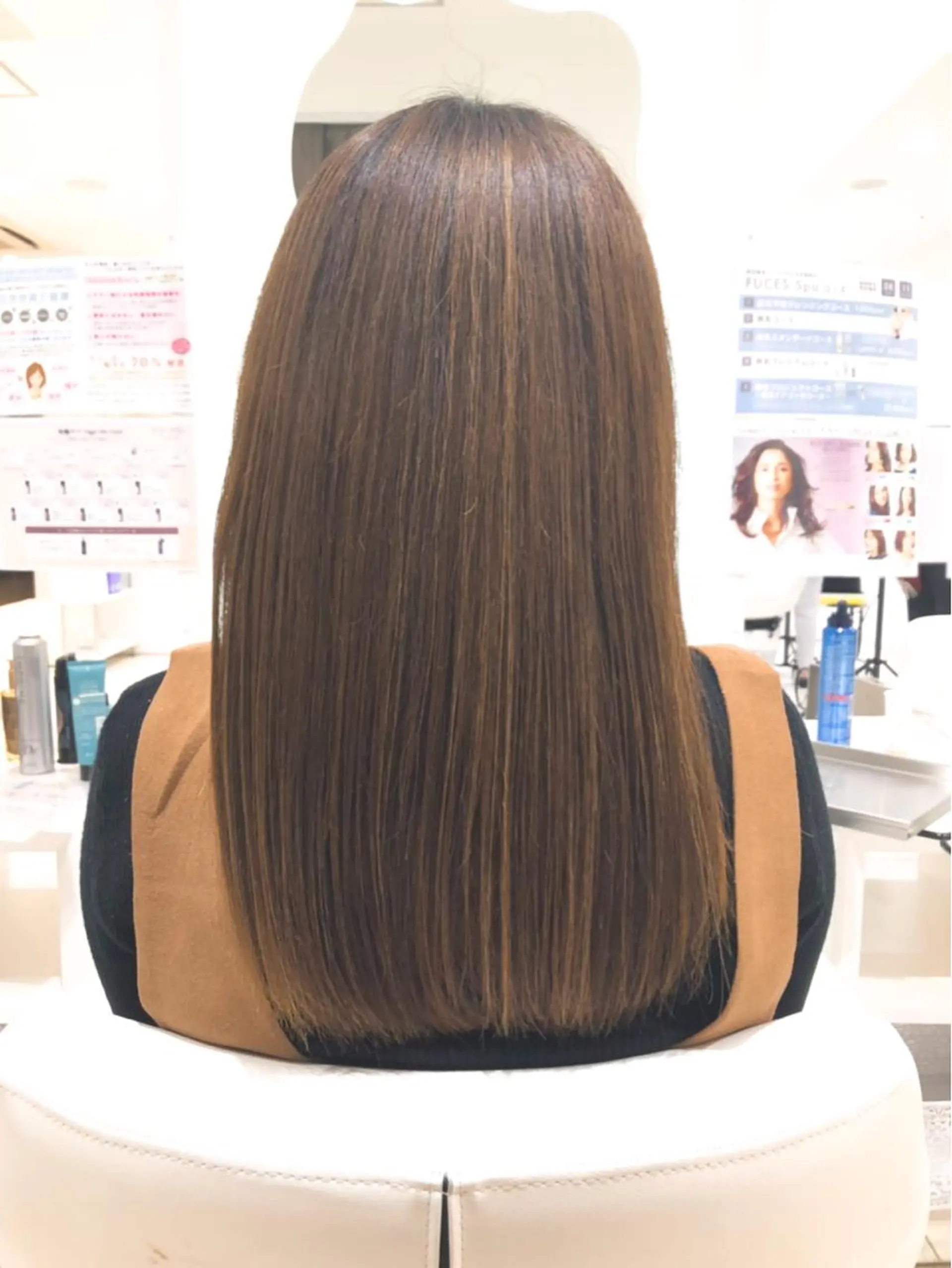 ロング カット ヘアカラー トリートメント 上田 篤史のヘアスタイル