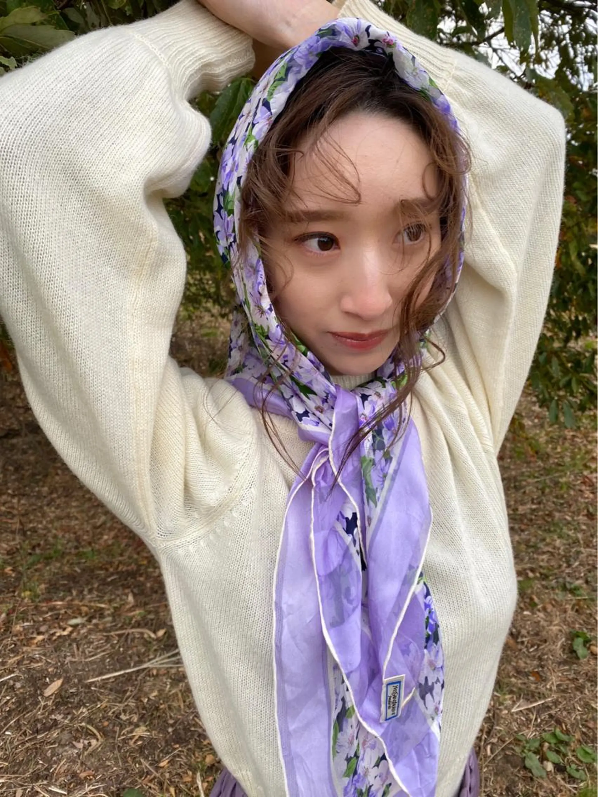 セミロング カラー パーマ ヘアアレンジ 寒河江 友花のヘアスタイル