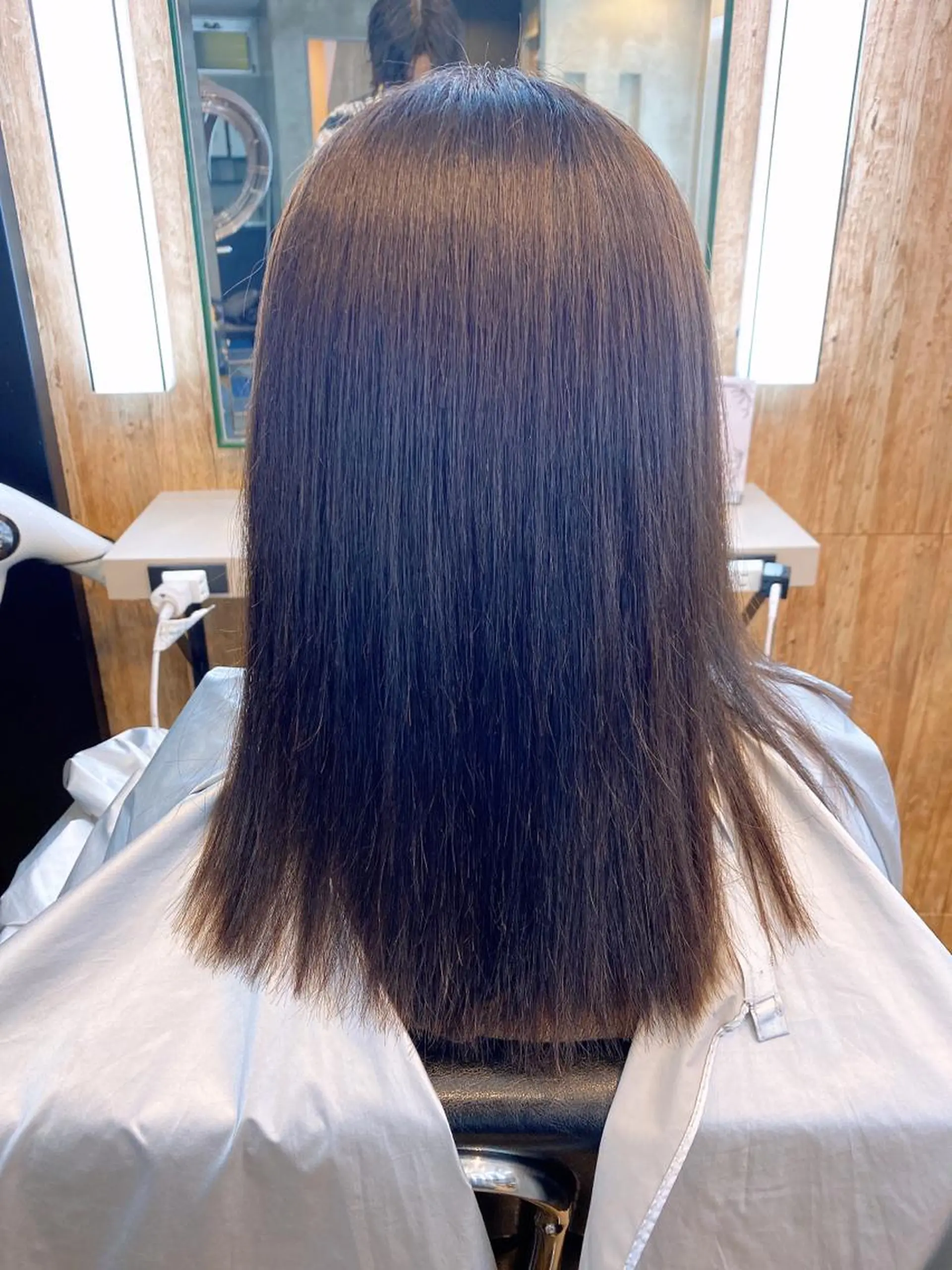 ミディアム パーマ ヘアアレンジ 縮毛矯正 Ameri/髪質改善 /韓国ヘア🇰🇷のヘアスタイル