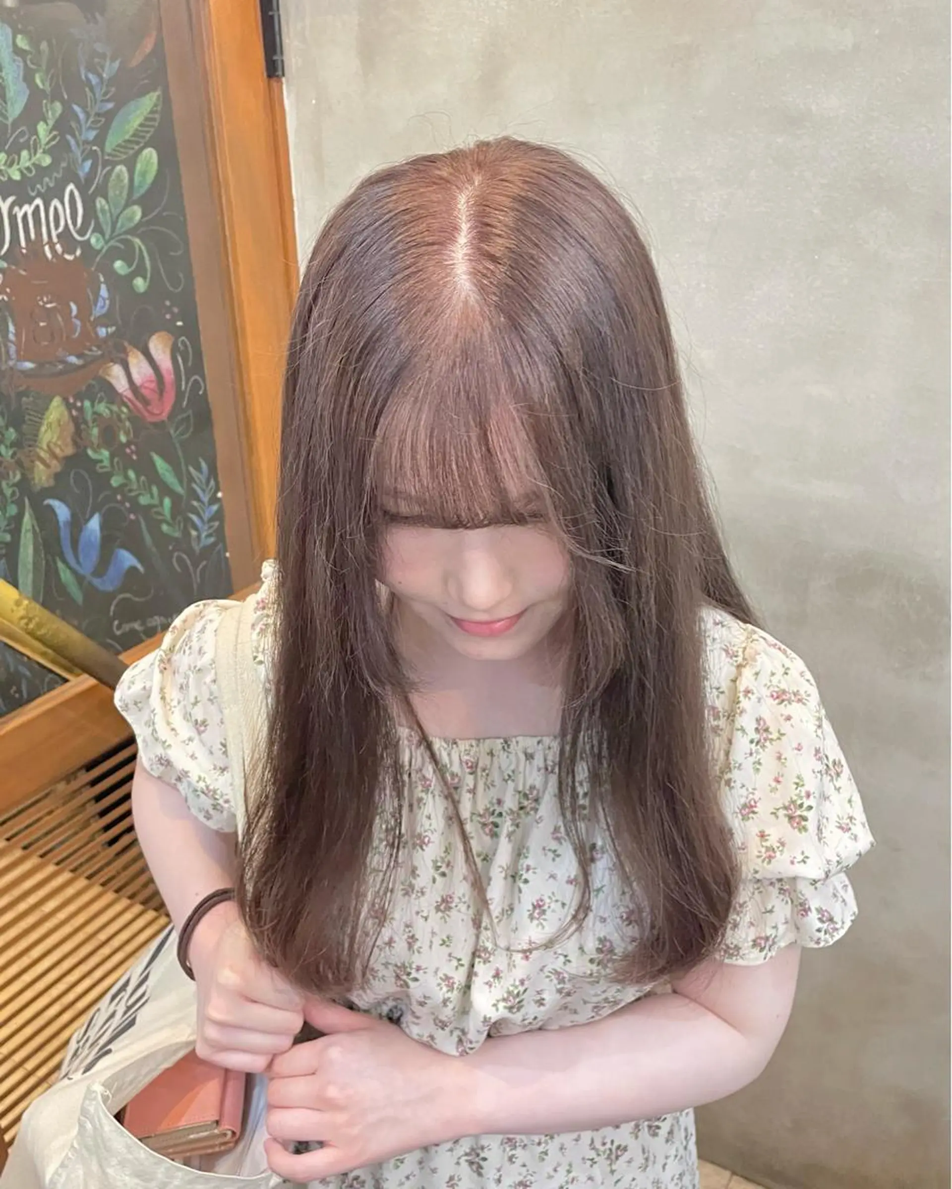 ロング カラー ヘアアレンジ カット ヘアカラー トリートメント 【ピンク/韓国ヘア/ ヘアセット】亜海のヘアスタイル