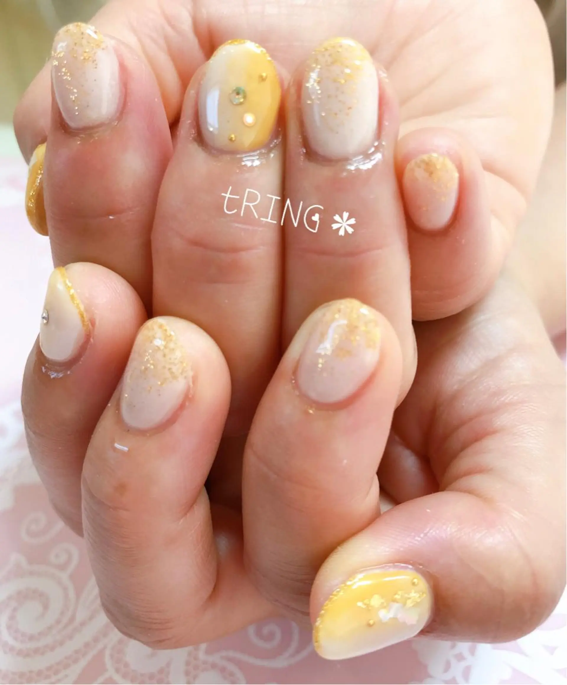 ネイル ハンドネイル tRING＊ しいの木台のネイルデザイン