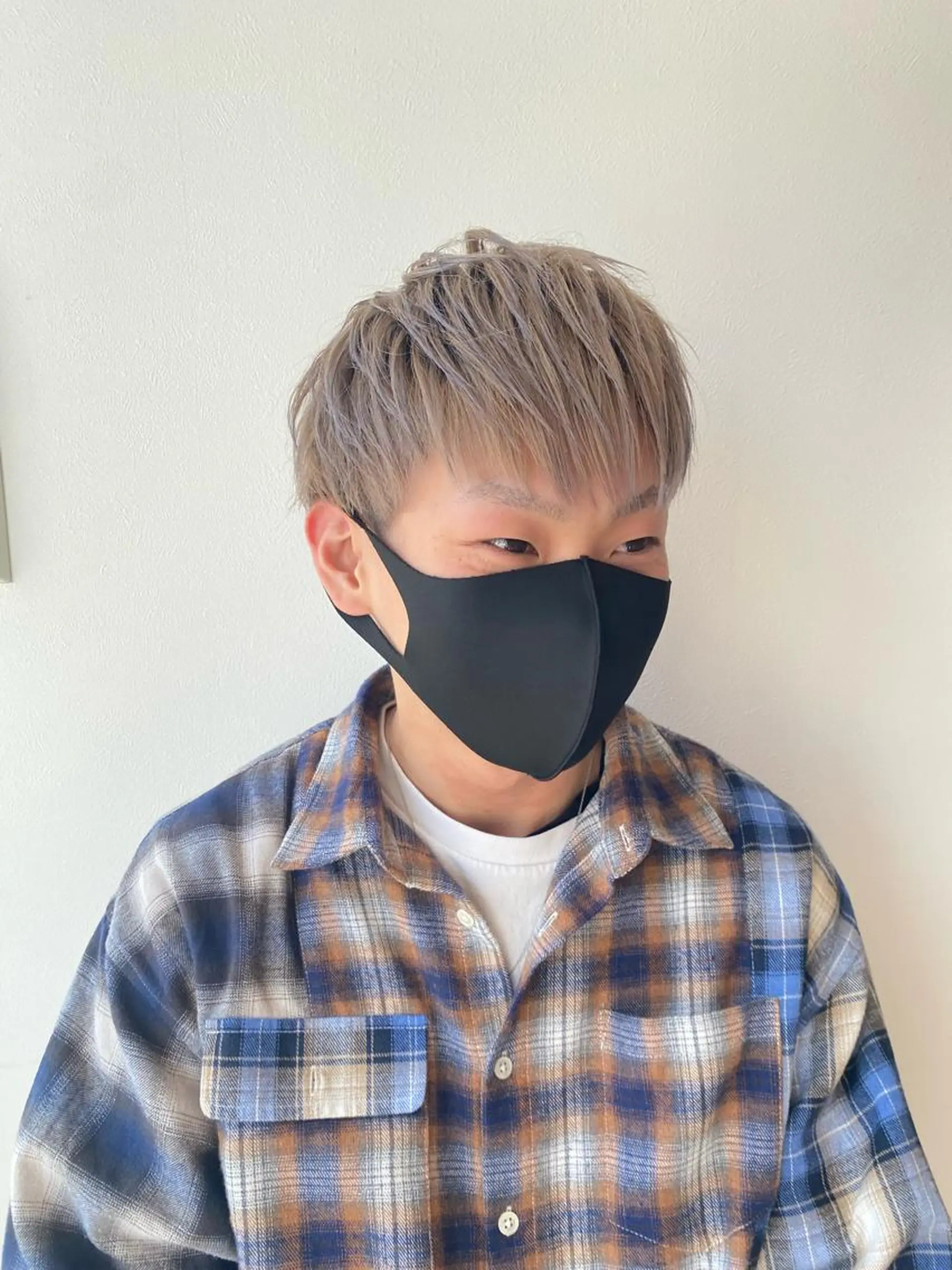 カラー メンズ マッシュ ブロンド シルバー オスズ 🎀´-のヘアスタイル