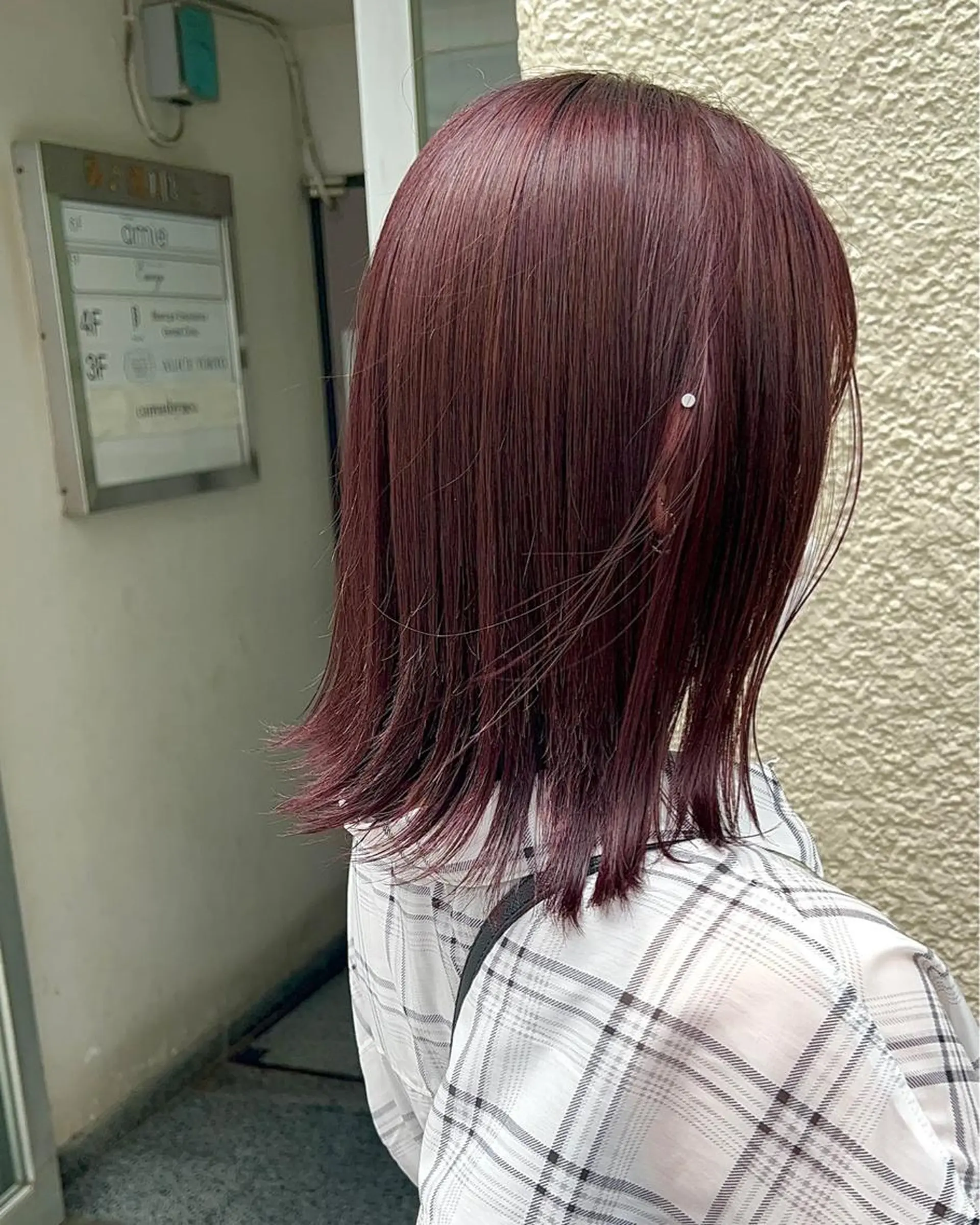 ミディアム ピンクブラウン 表参道/ハイライト /tsumugiのヘアスタイル