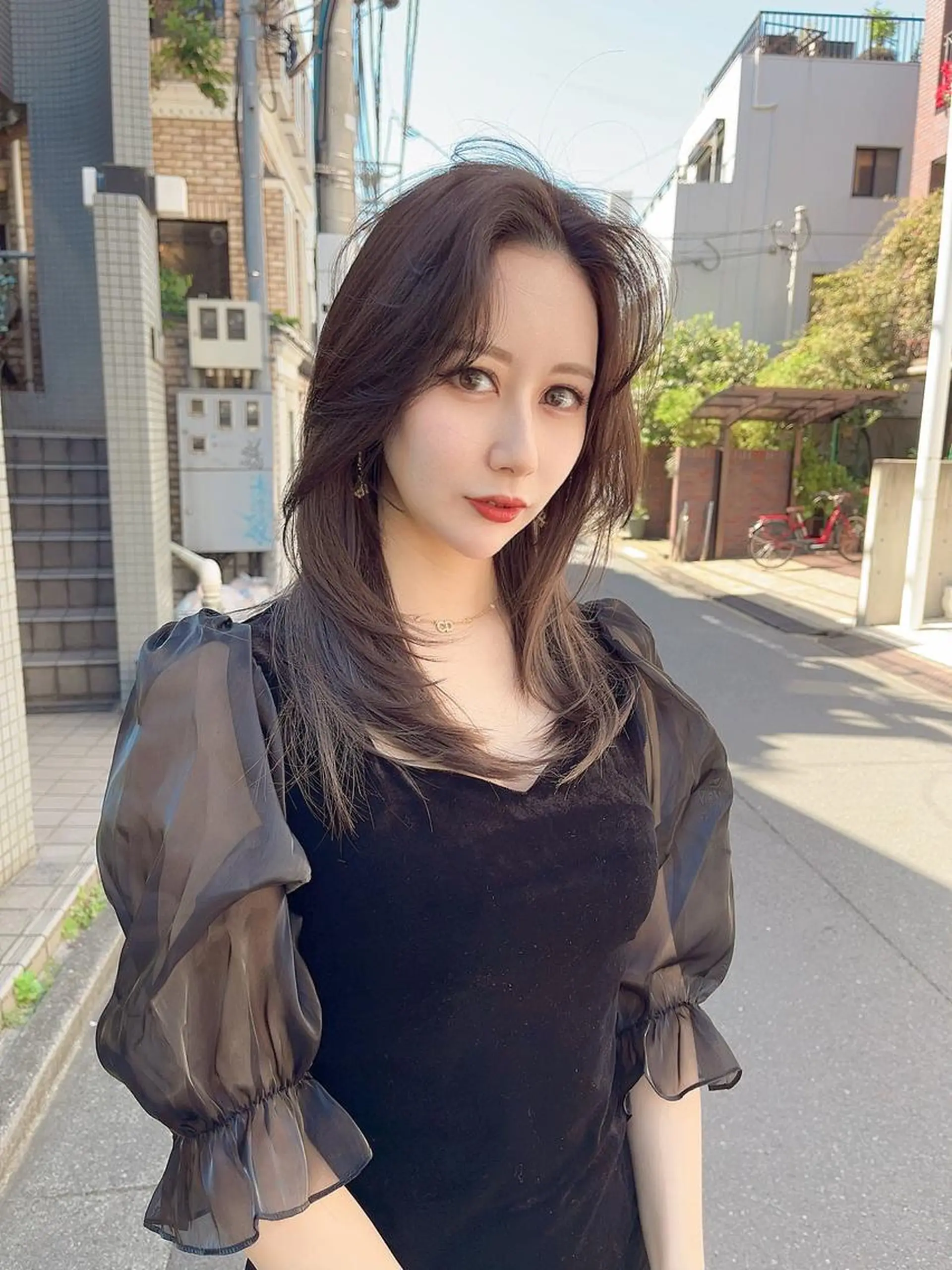 セミロング 🇨🇳ワンホンヘア 下田鉄也のヘアスタイル