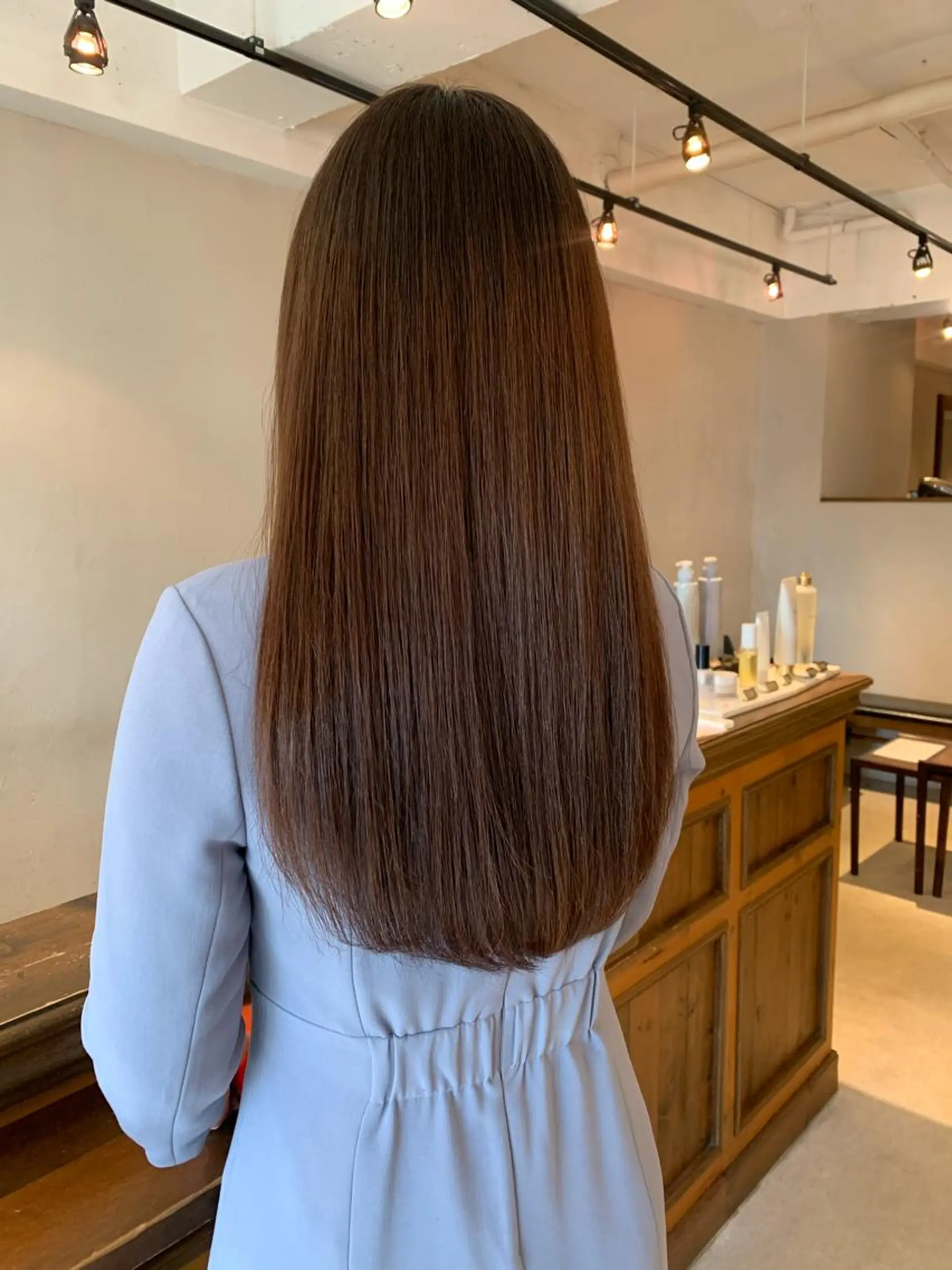 ロング カラー 透明感/オリーブ/ グレージュ/YUKAのヘアスタイル