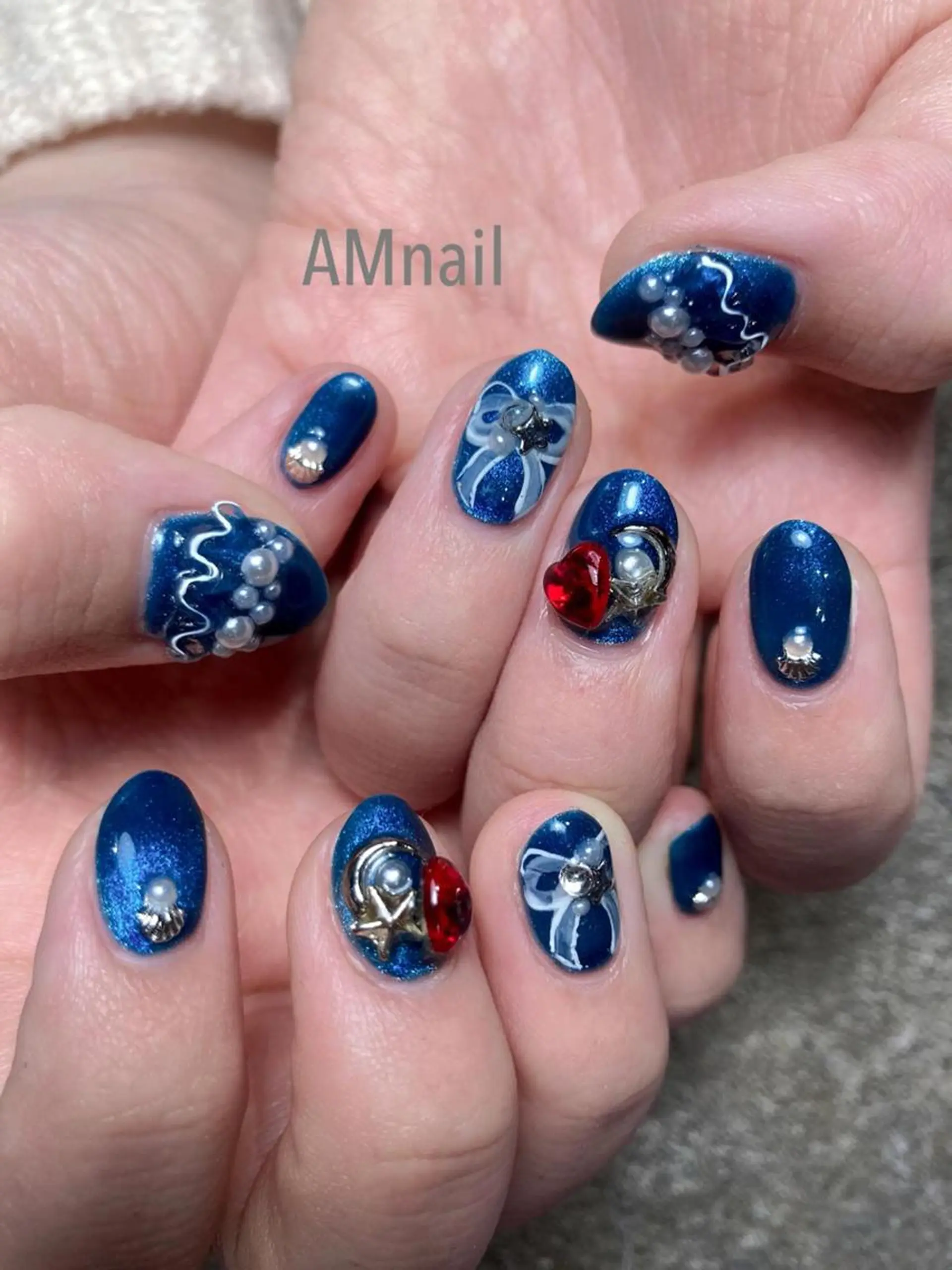 ネイル アートネイル 持ち込み ハンドネイル Am:nail 柏 SUE（スゥ）のネイルデザイン