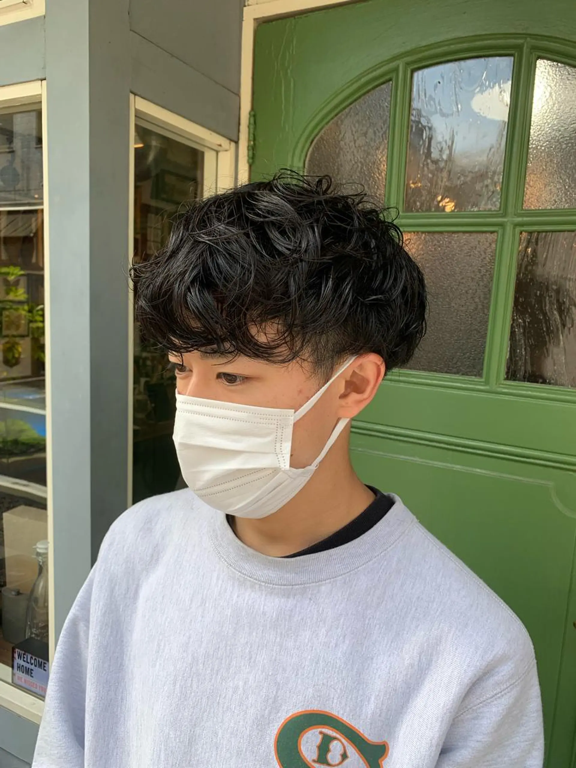 ショート パーマ メンズ カット パーマ 清水千優/パーマ/透 明感カラー/メンズのヘアスタイル