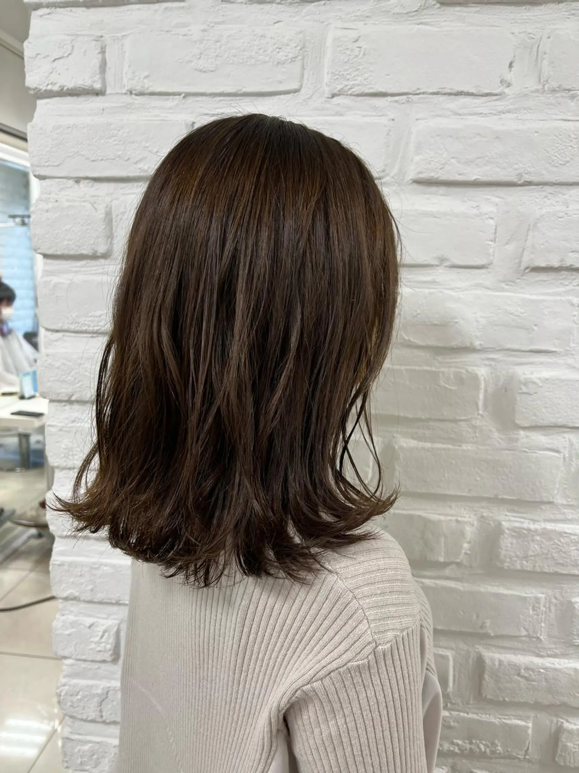 ミディアム カラー ベージュカラー 透明感カラー イルミナカラー オリーブベージュ カット ヘアカラー 【暖色カラー特化】 中山由梨のヘアスタイル