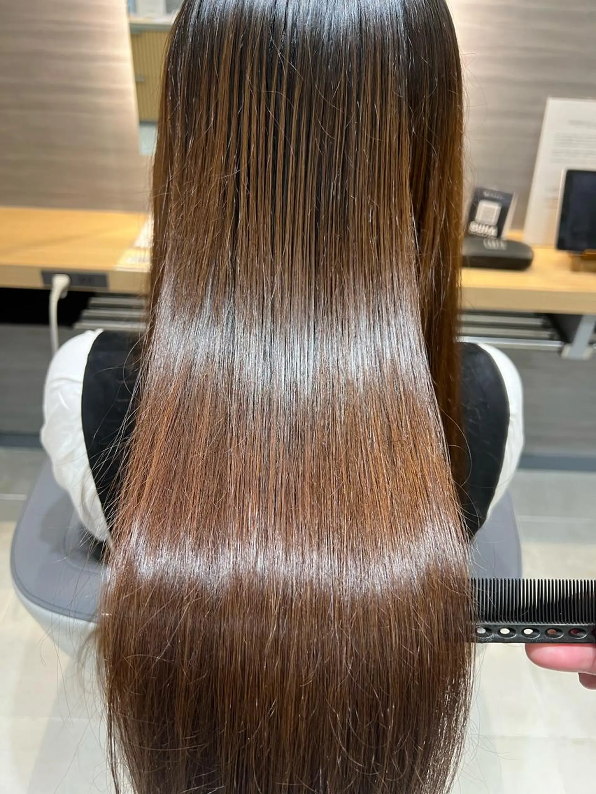 ロング 縮毛矯正 トリートメント 春日 力のヘアスタイル