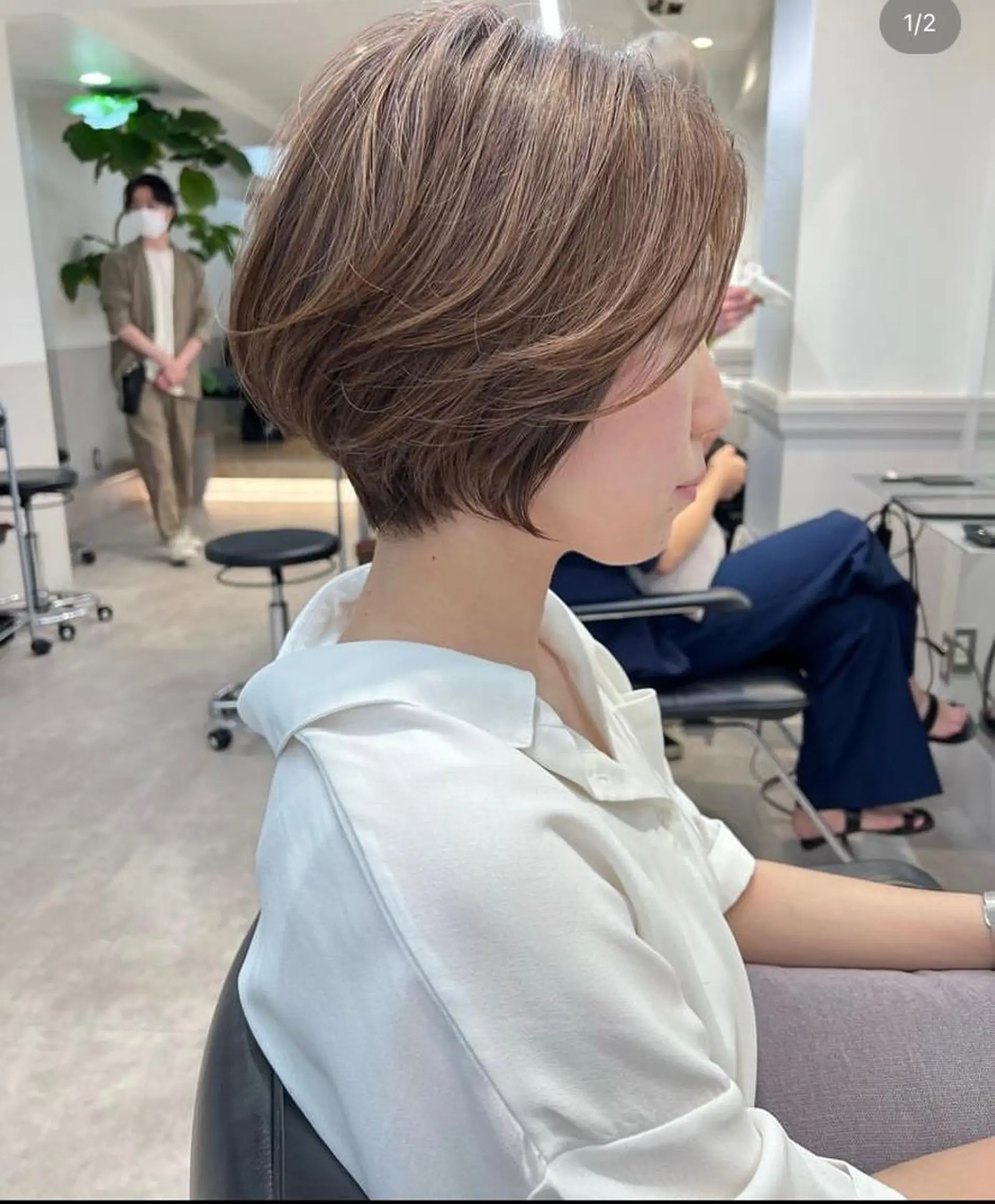 ショート カラー 山下夕月 ショート🫧ボブのヘアスタイル