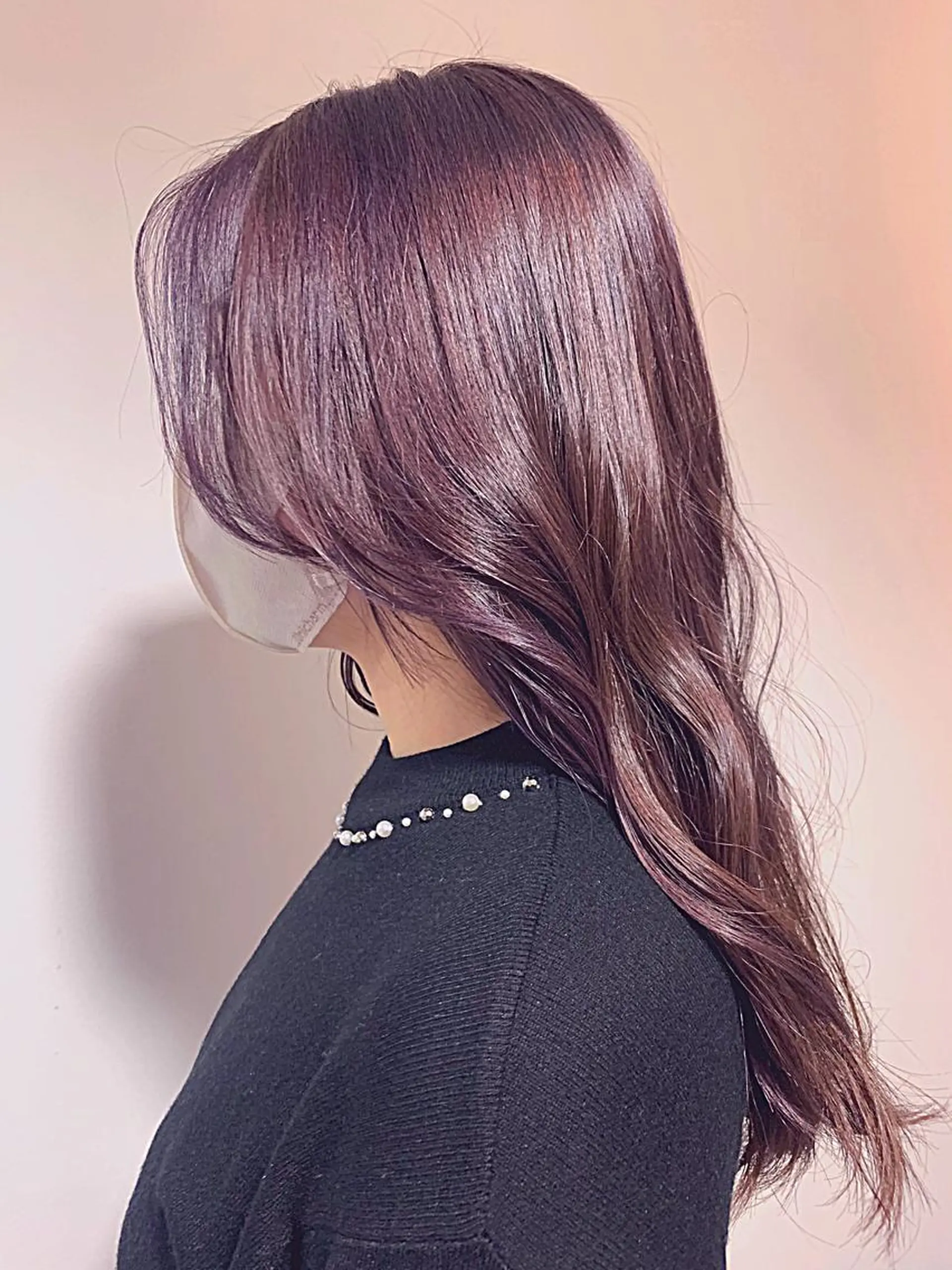 ロング カラー ラベンダーカラー 傷ませない縮毛矯正／ 吉岡 美江のヘアスタイル