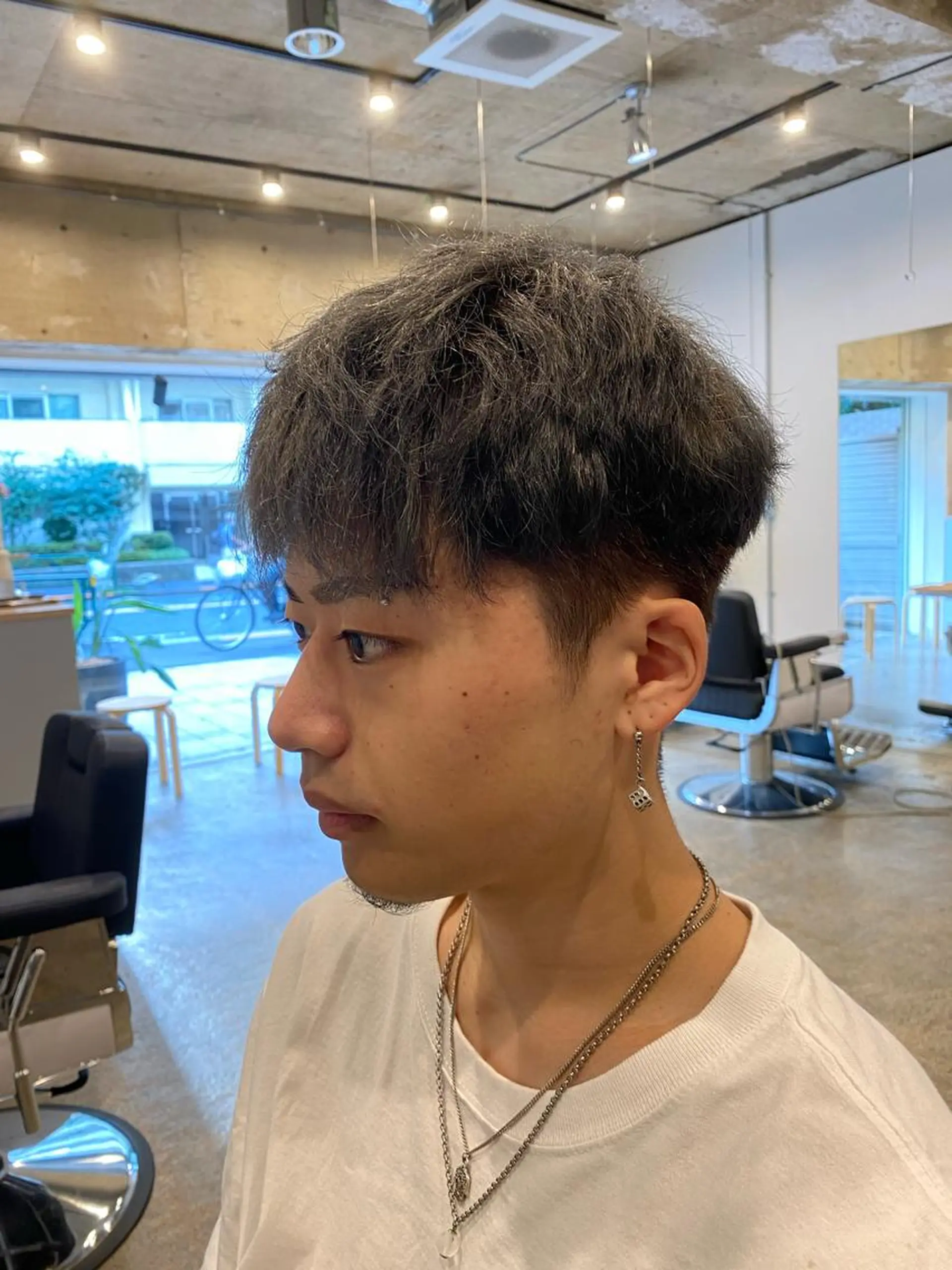 カラー アッシュ ブルーカラー ブルーアッシュ 💈メンズカット 中野💈志賀 隼樹のヘアスタイル