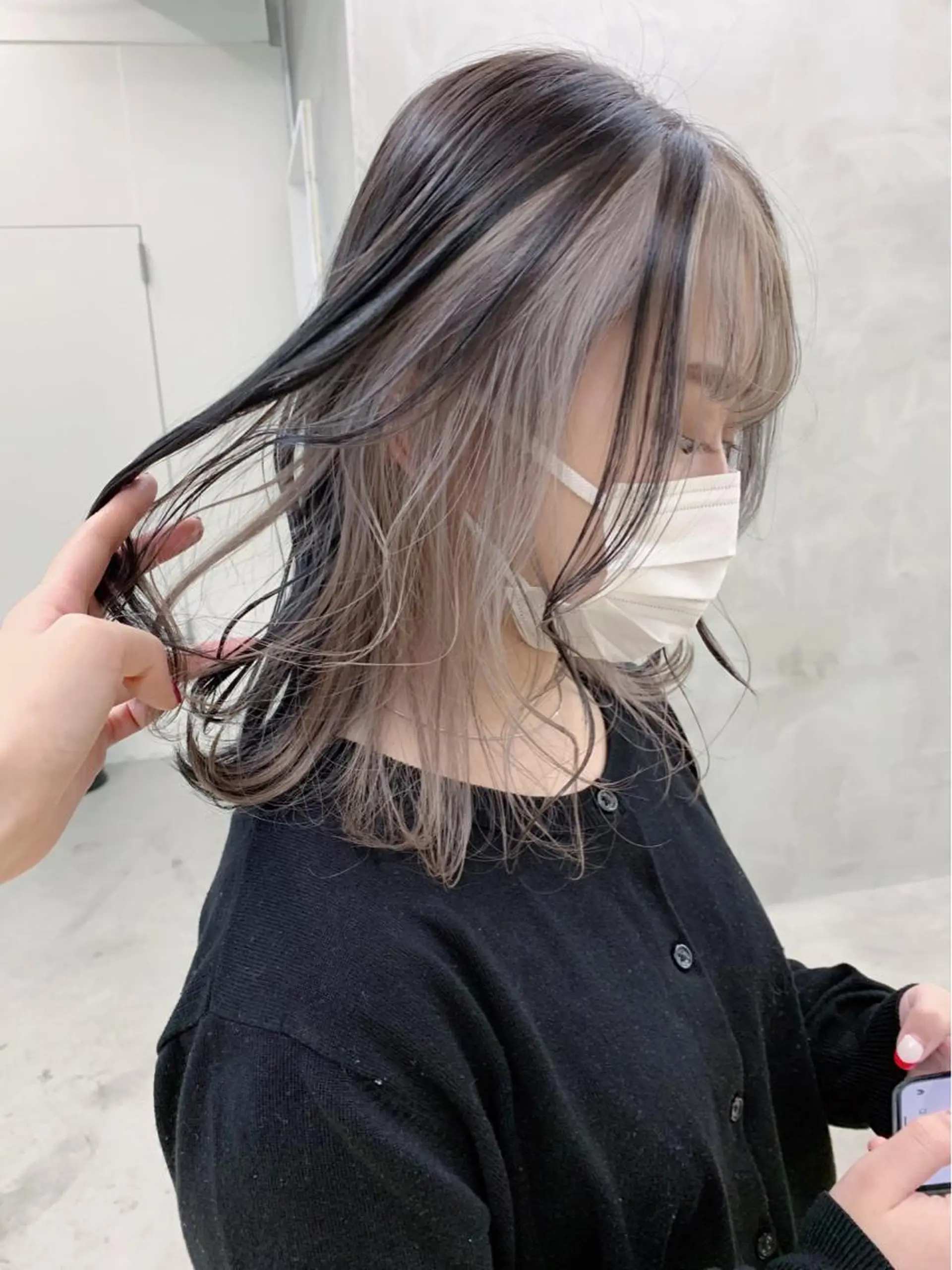 セミロング カラー カット ヘアカラー 🐝 hachi🐝のヘアスタイル