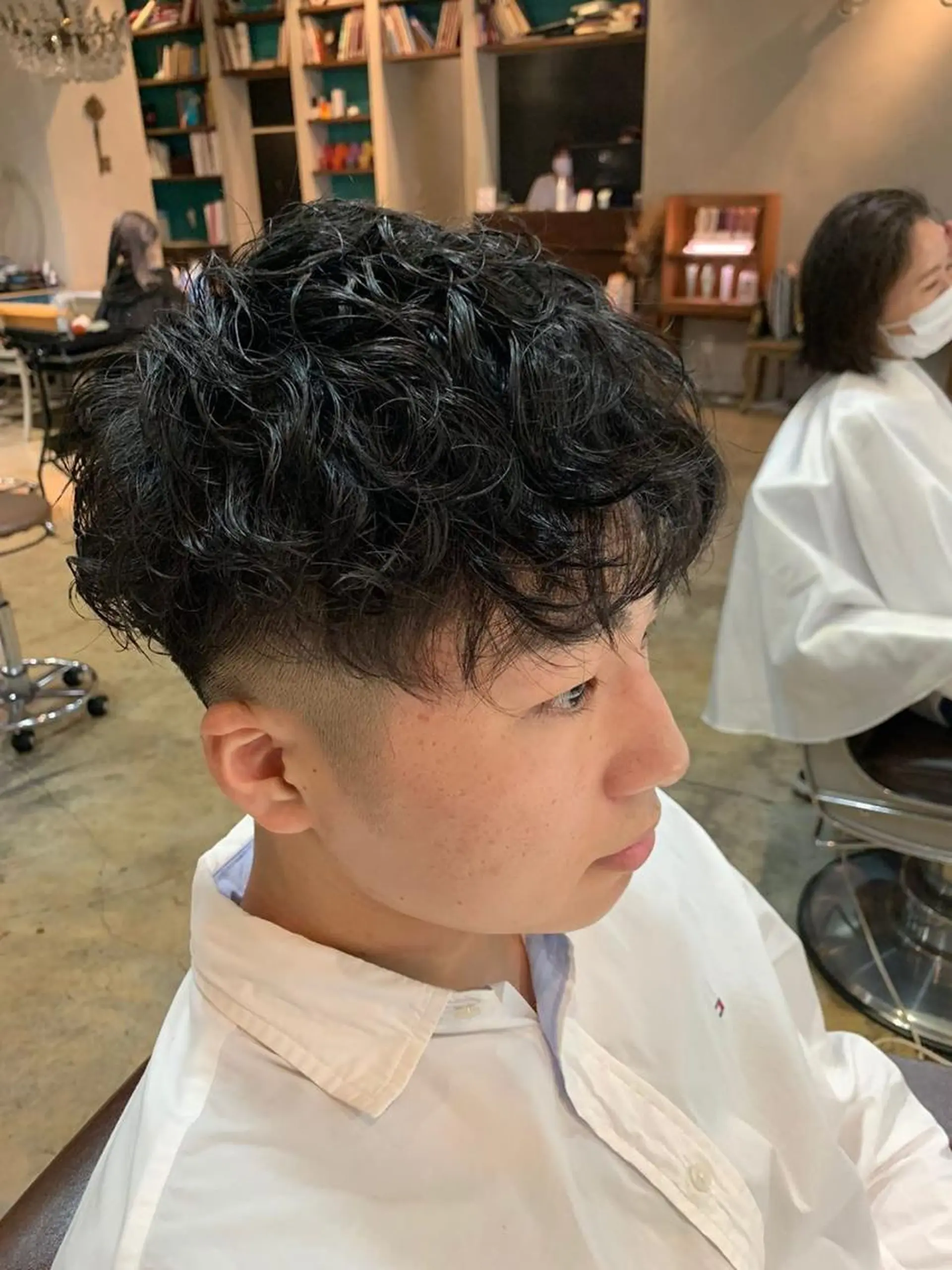 パーマ メンズ 上石神井メンズパーマ 飯田徹のヘアスタイル