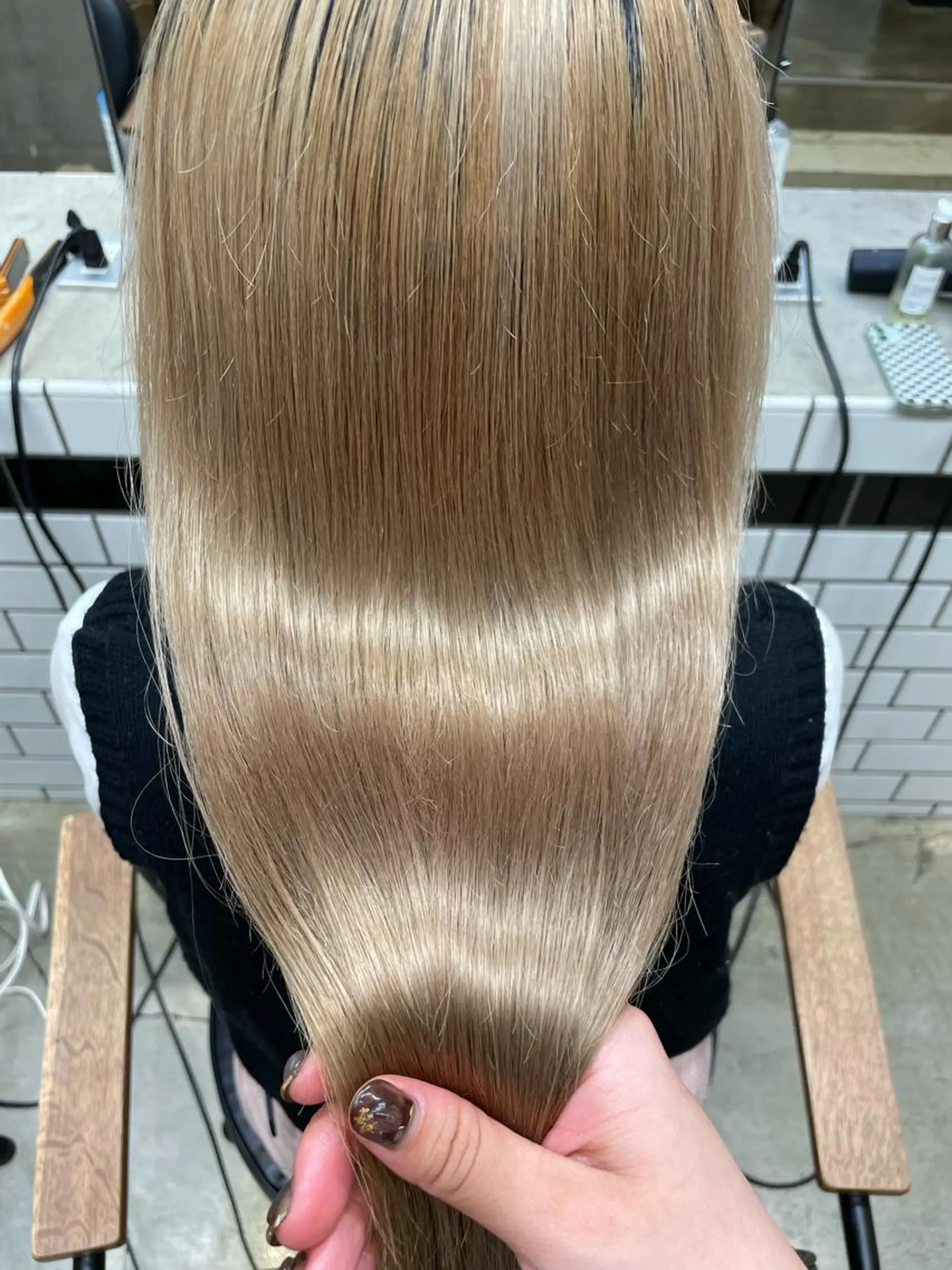 ロング トリートメント 縮毛矯正 🦄垢抜けボブ特化× 暖色カラー未来🦄のヘアスタイル