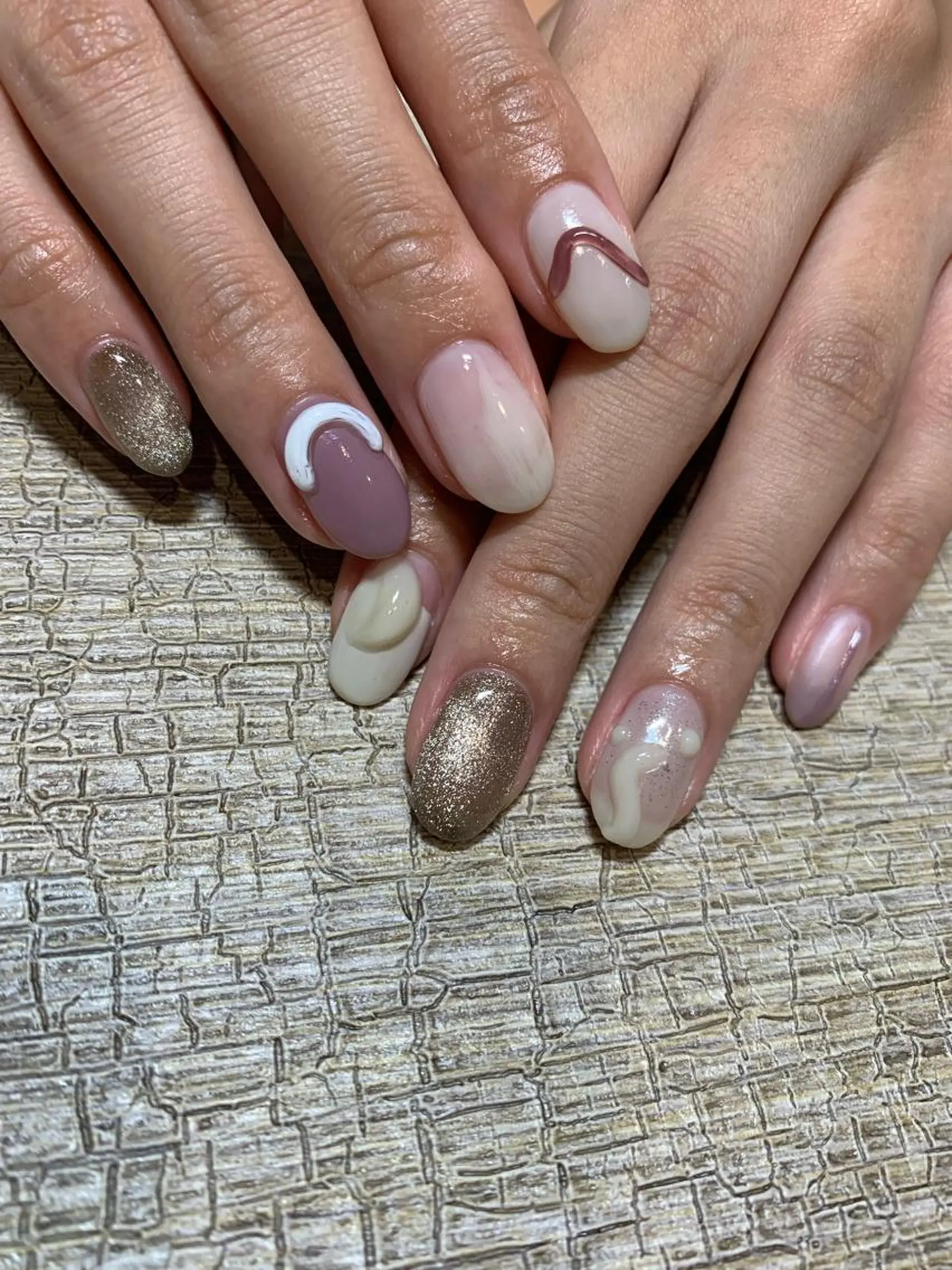 ネイル ハンドネイル Crescent Eye  Yukiのネイルデザイン