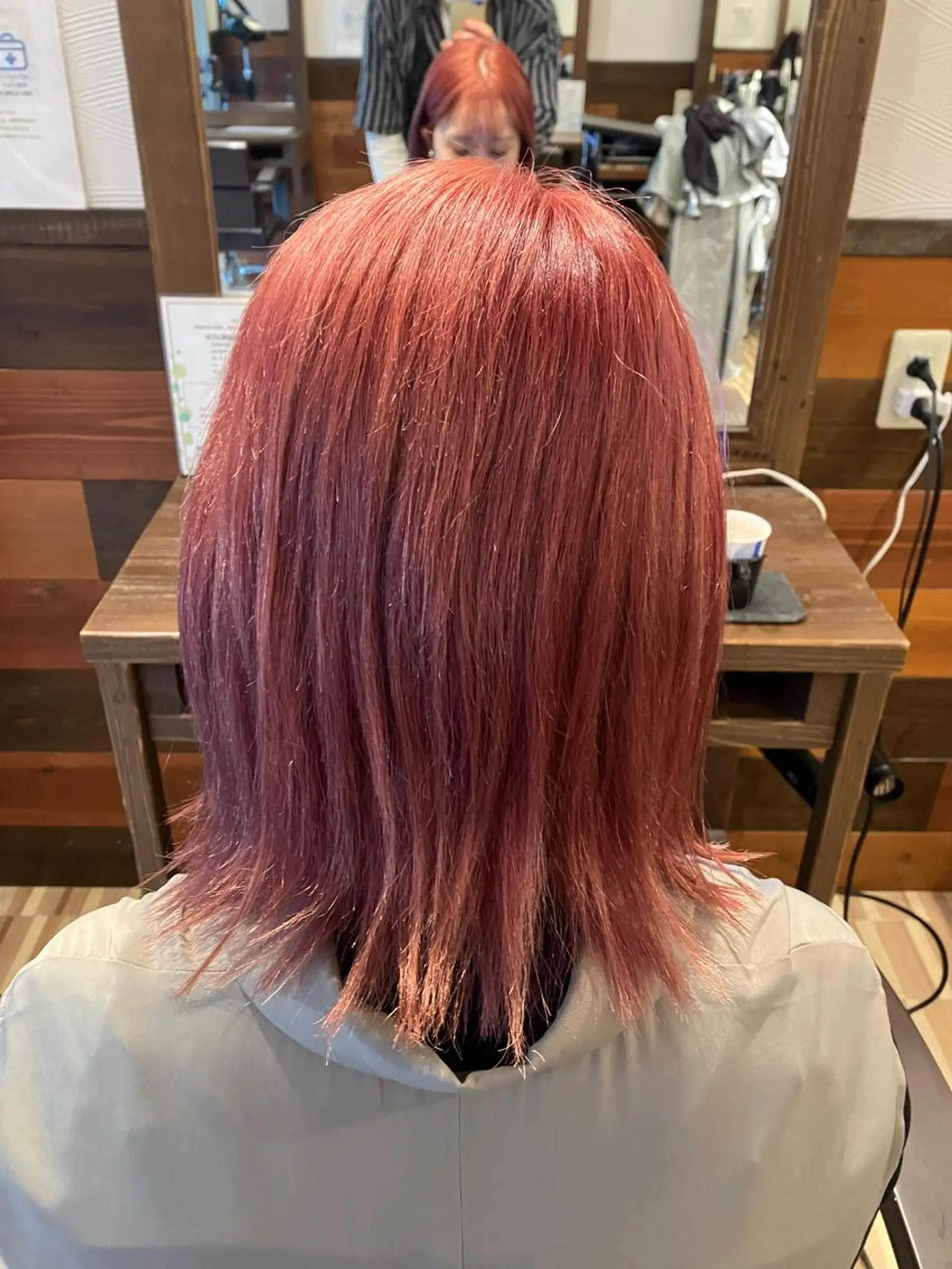 カラー アッシュ ピンクカラー ピンクアッシュ S Sのヘアスタイル
