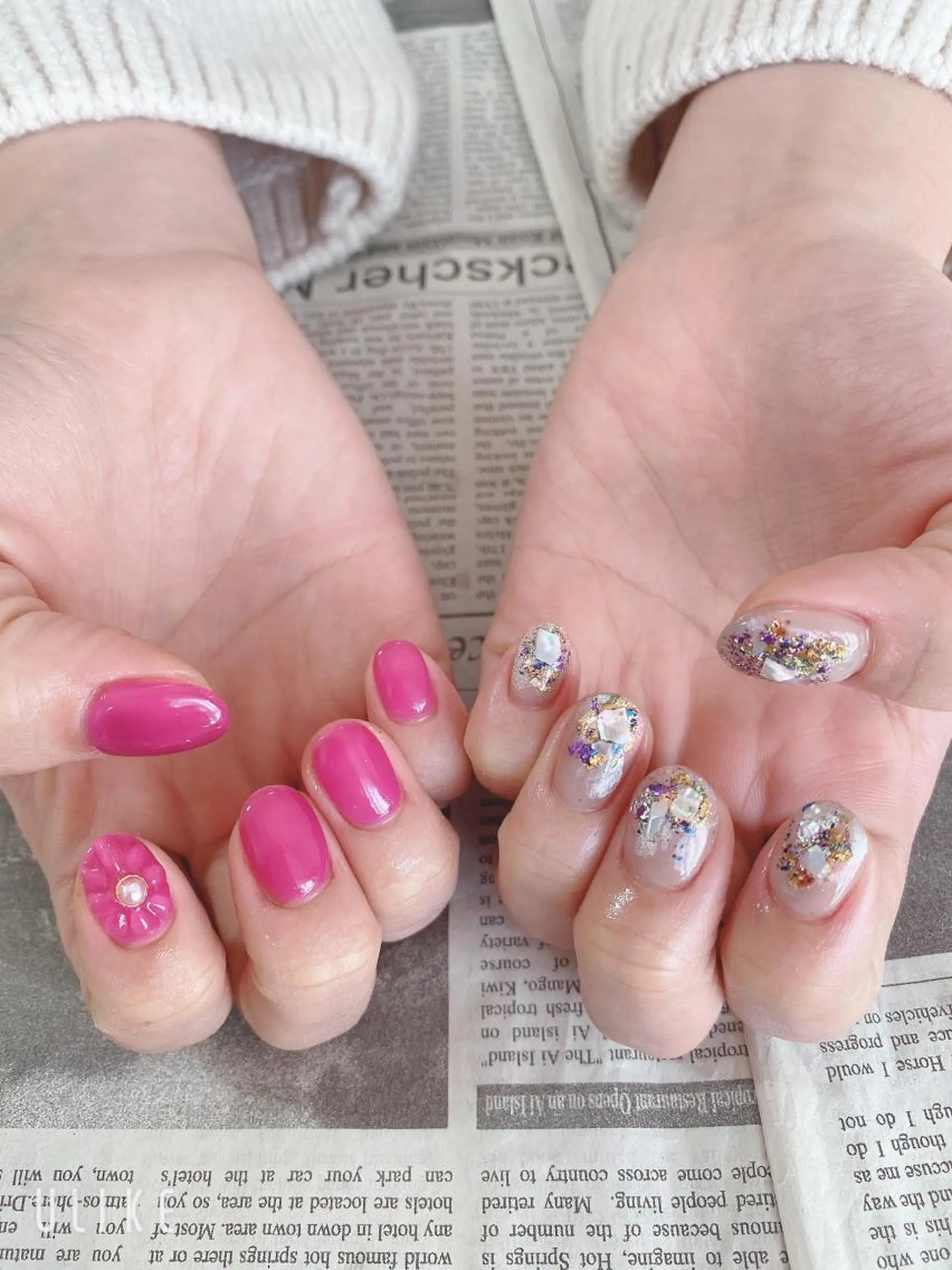 ネイル フラワーネイル ぷっくりネイル ハンドネイル ハンドケア 森山 舞のネイルデザイン