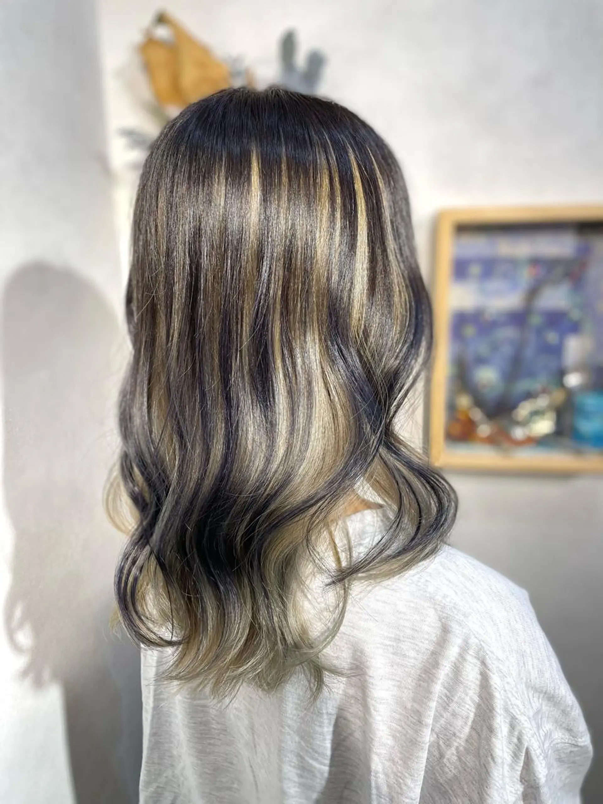 ロング カラー バレイヤージュ ブリーチ ケアブリーチ デザインカラー ハイライトカラー 👑似合わせレイヤー が好評👑佐久田のヘアスタイル