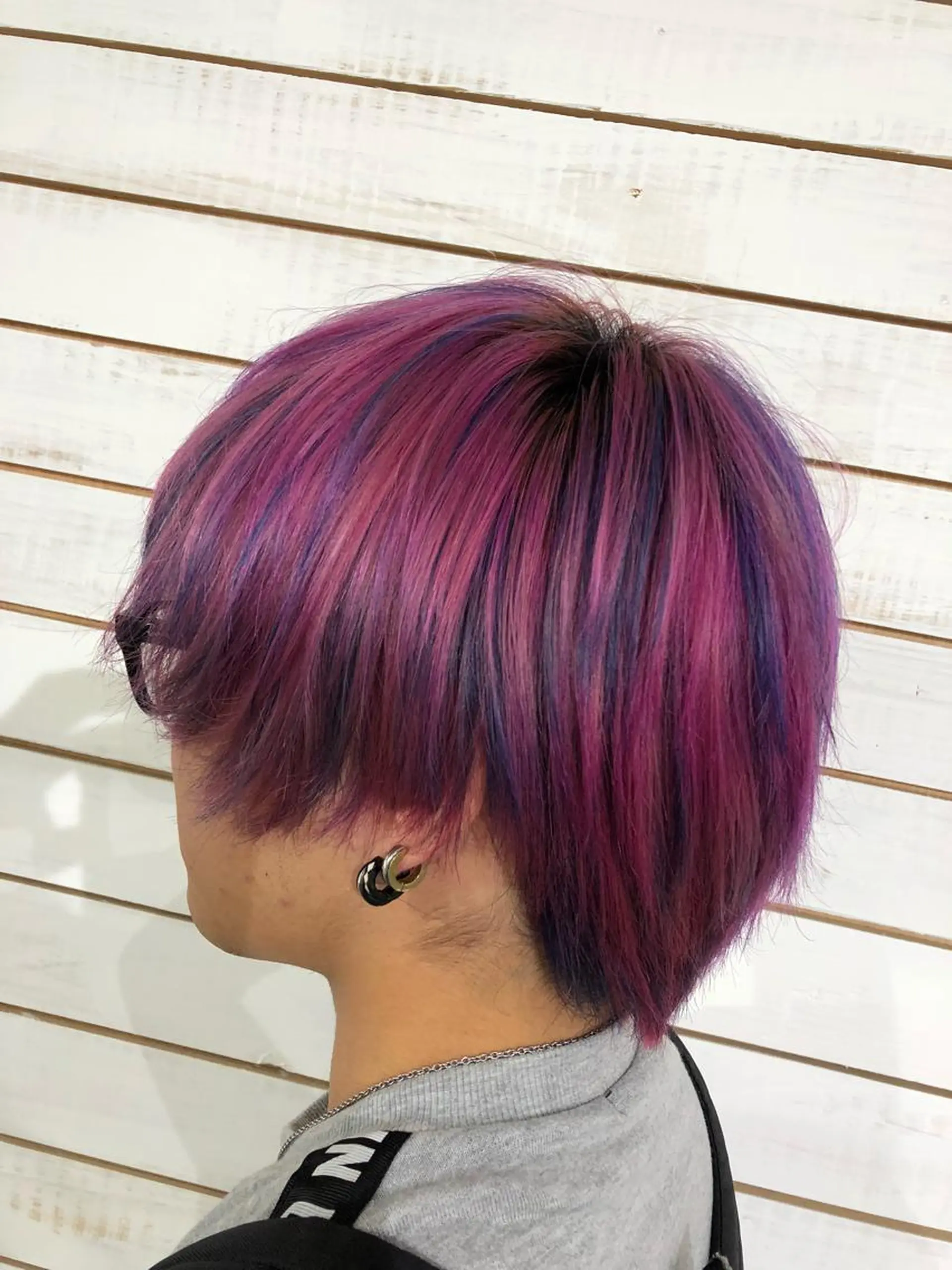 ショート カラー ブルーカラー メッシュ ピンクカラー ヘアカラー 🧡艶髪ちゅるん髪 🫧🧡YUKI❄️のヘアスタイル