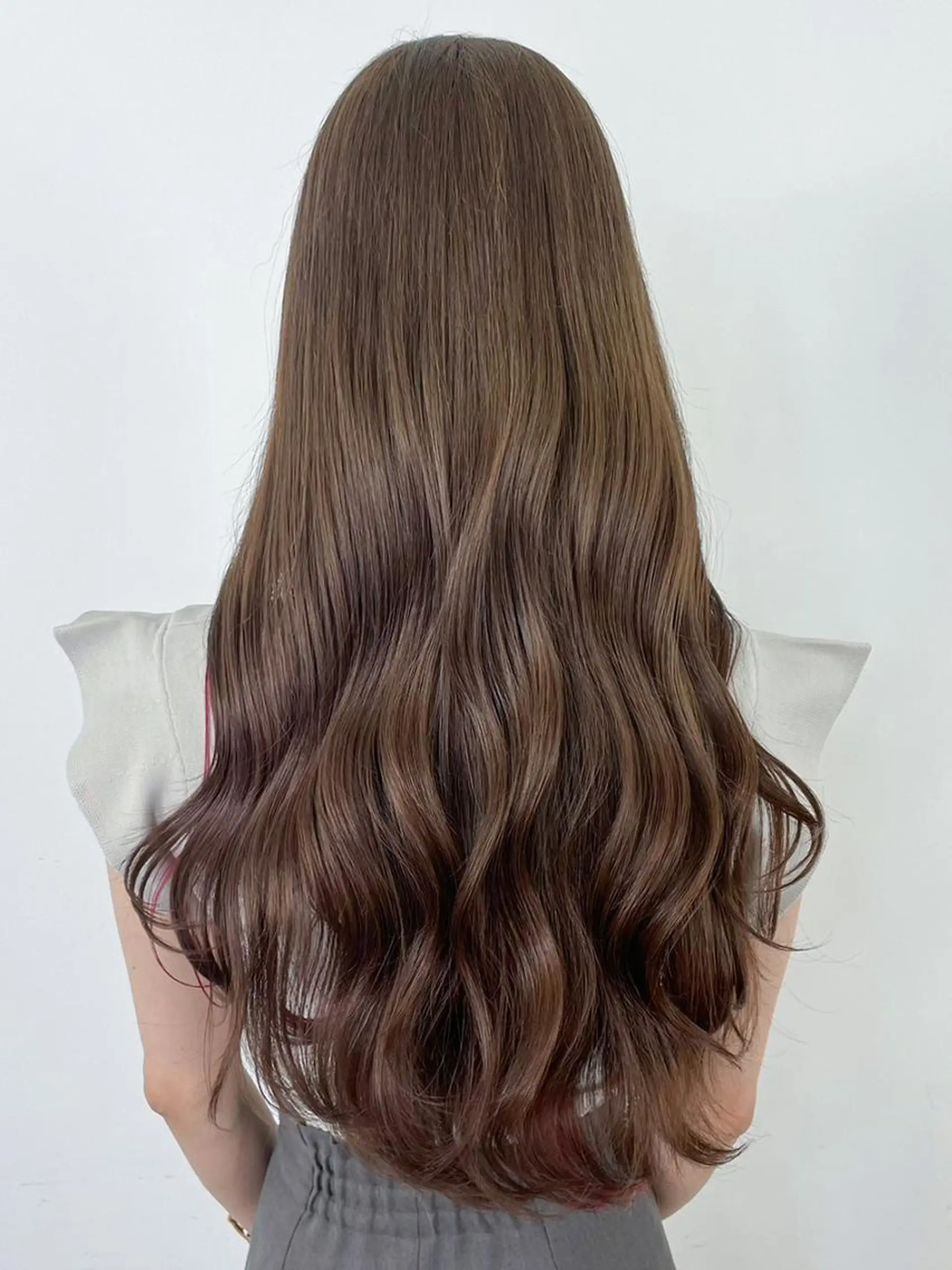 セミロング カラー レッドカラー カット ヘアカラー トリートメント ITbyALBUM 藤沢店のヘアスタイル