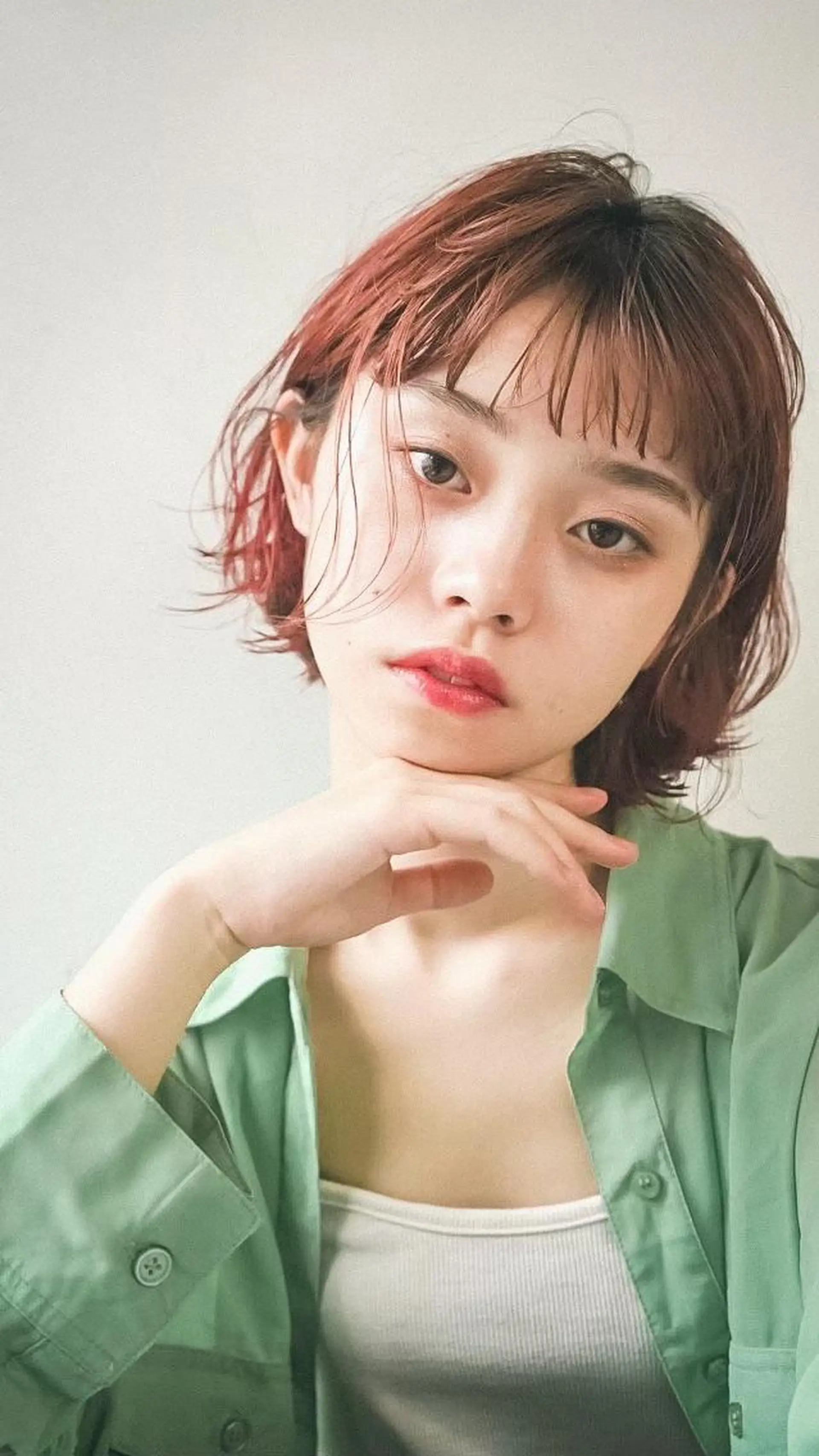 ミディアム ベージュ/髪質改善 新潟/万代/井上佑のヘアスタイル