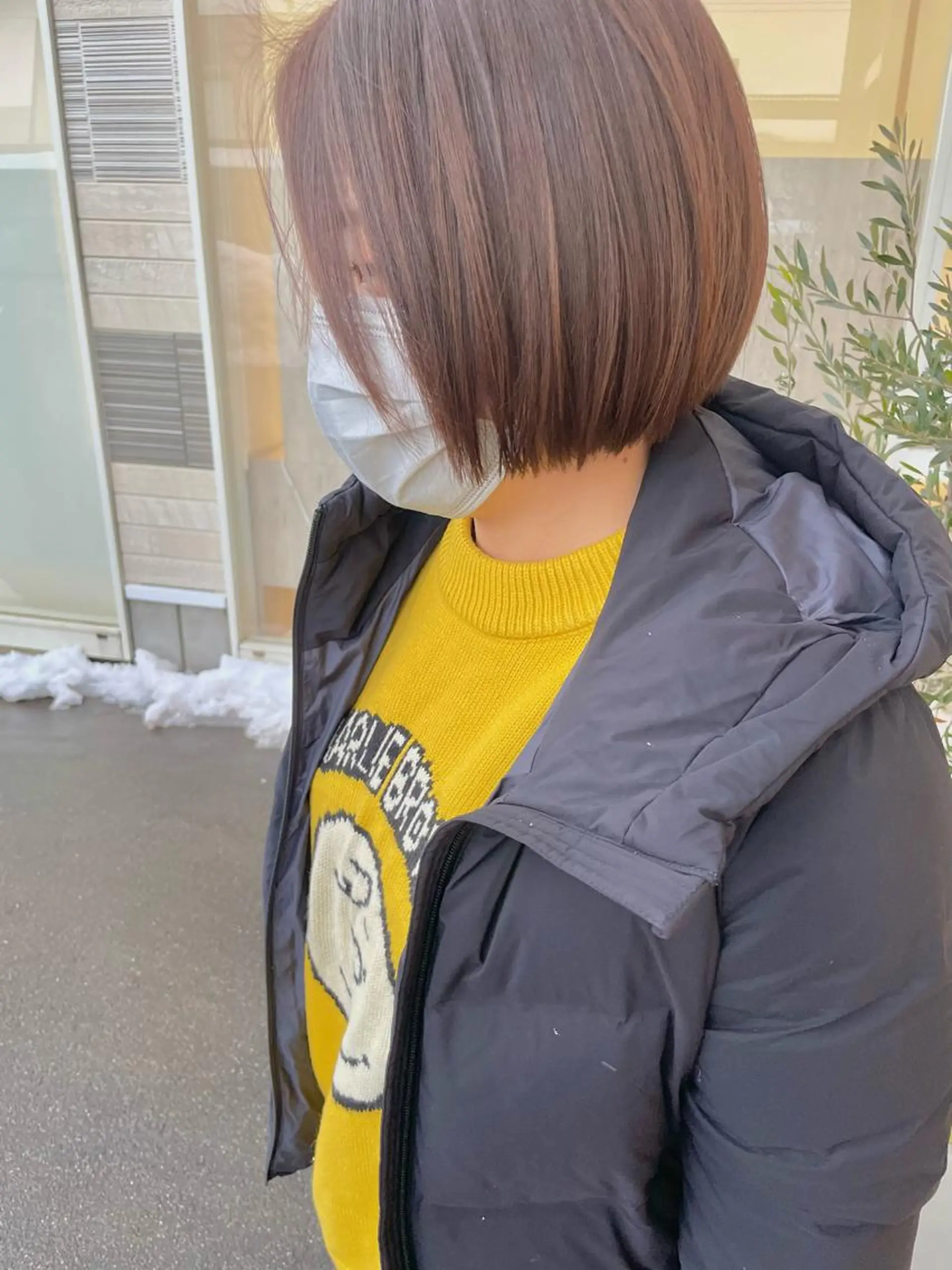 ミディアム カラー ボブ 鶴岡で縮毛矯正なら お任せ！ハヤシナオミのヘアスタイル