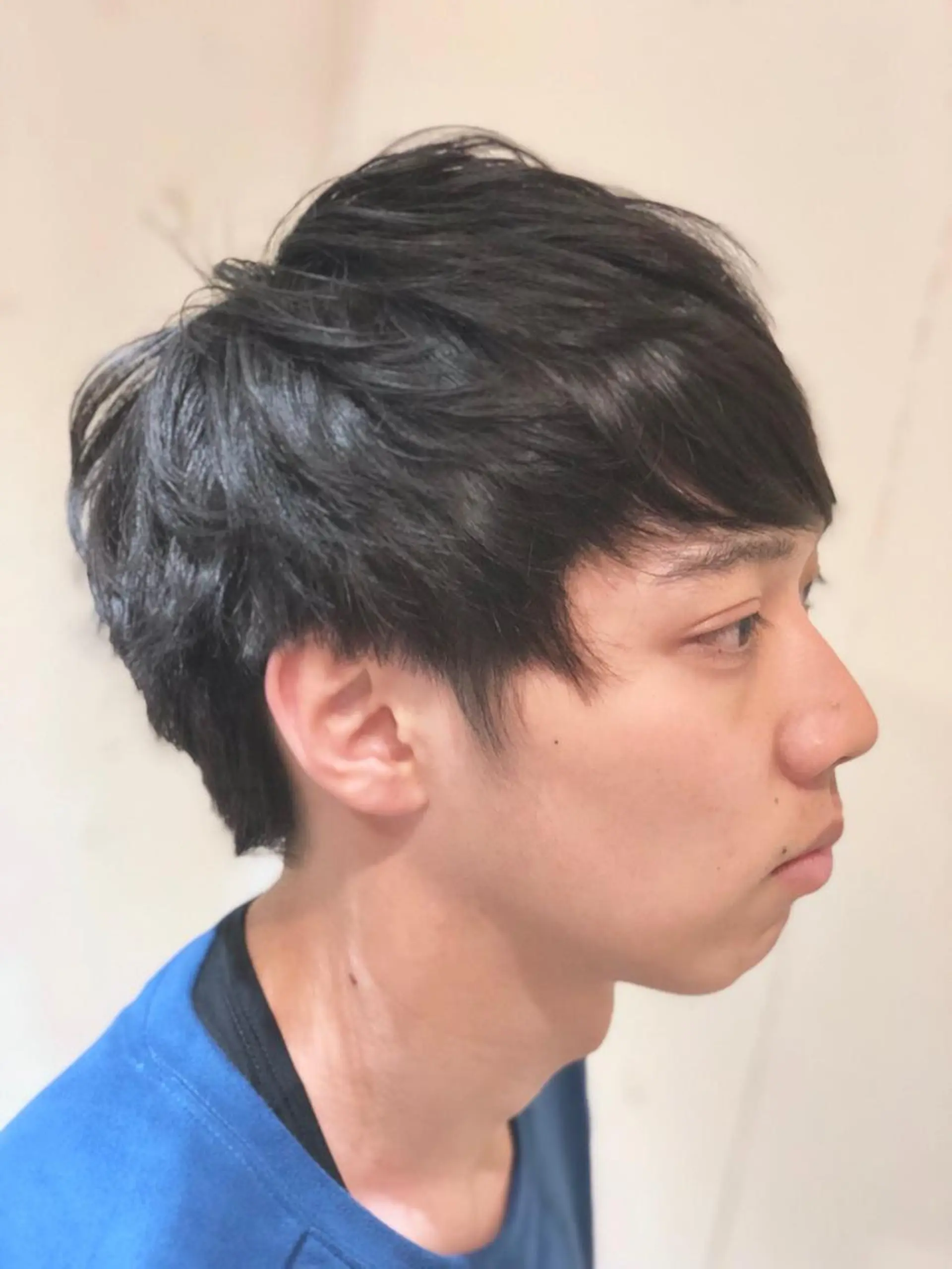 ショート カラー パーマ ヘアアレンジ メンズ メンズバレイヤージュ メンズハイライト メンズパーマ バレイヤージュ 黒髪 【ツヤ髪美容師】 ツダケイスケのヘアスタイル