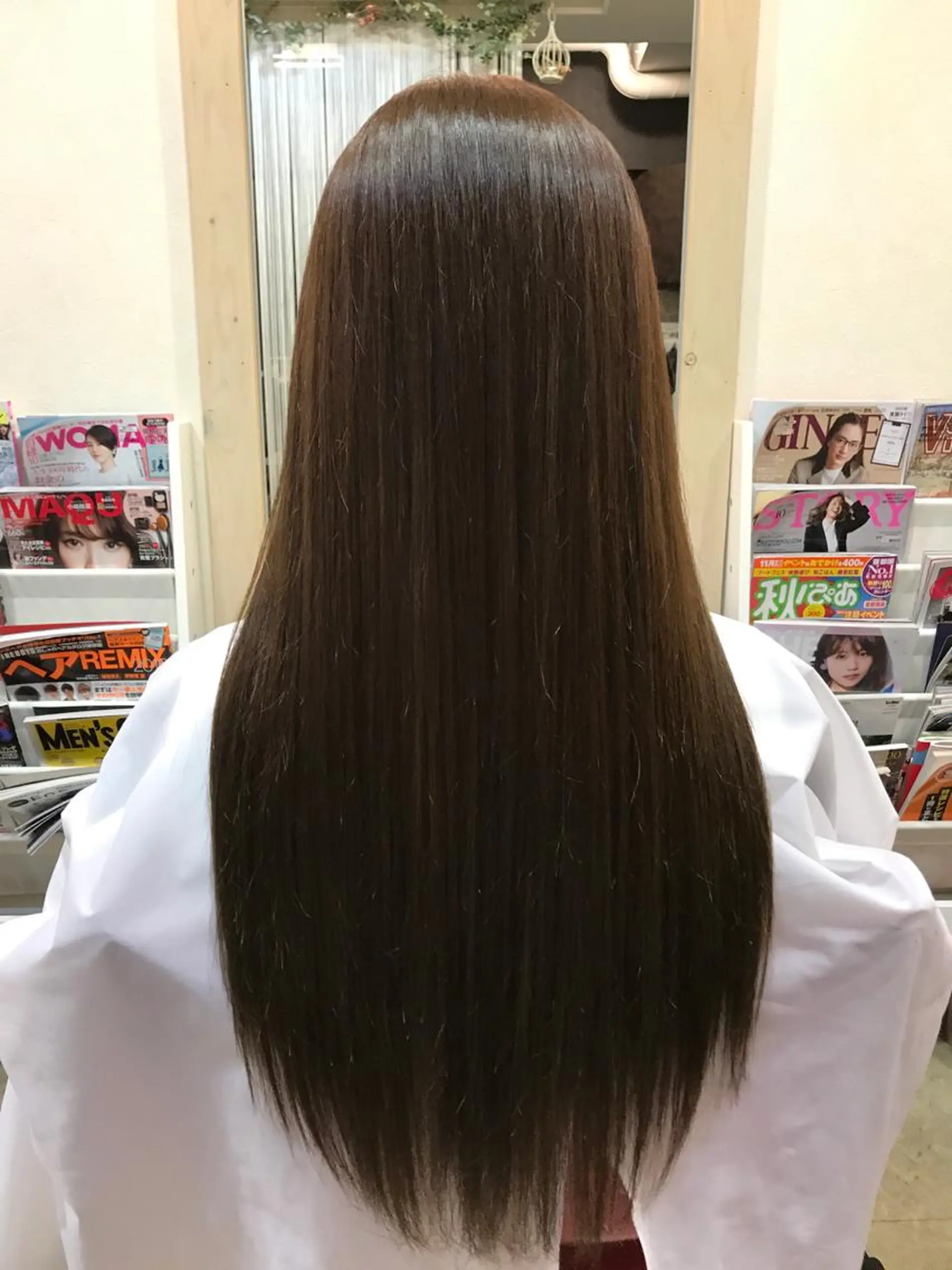 ロング カット 縮毛矯正 トリートメント 渋谷宮益坂 omoのヘアスタイル