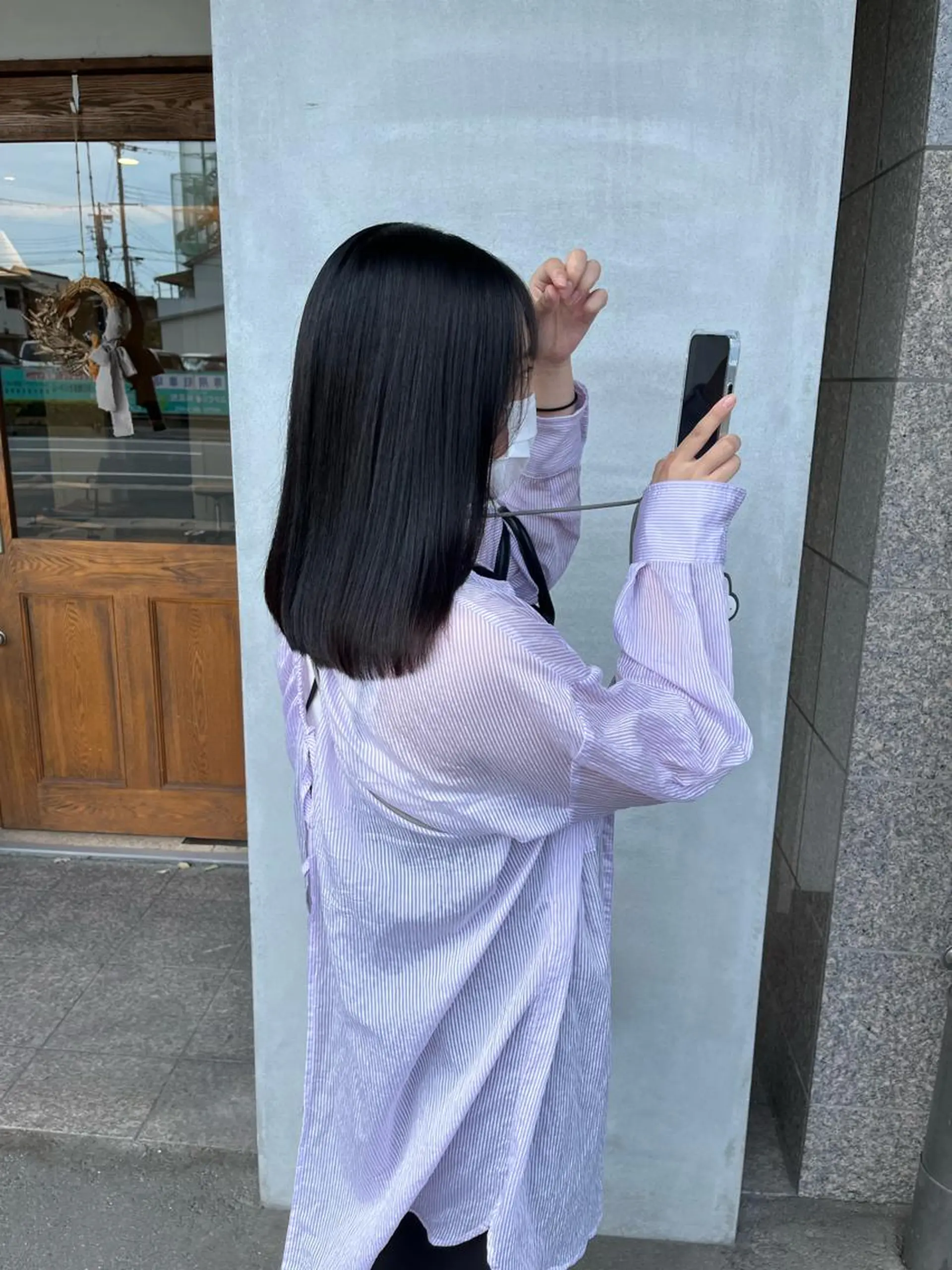 ミディアム ヘアカラー 中井亜未/ 姫路ボブのヘアスタイル