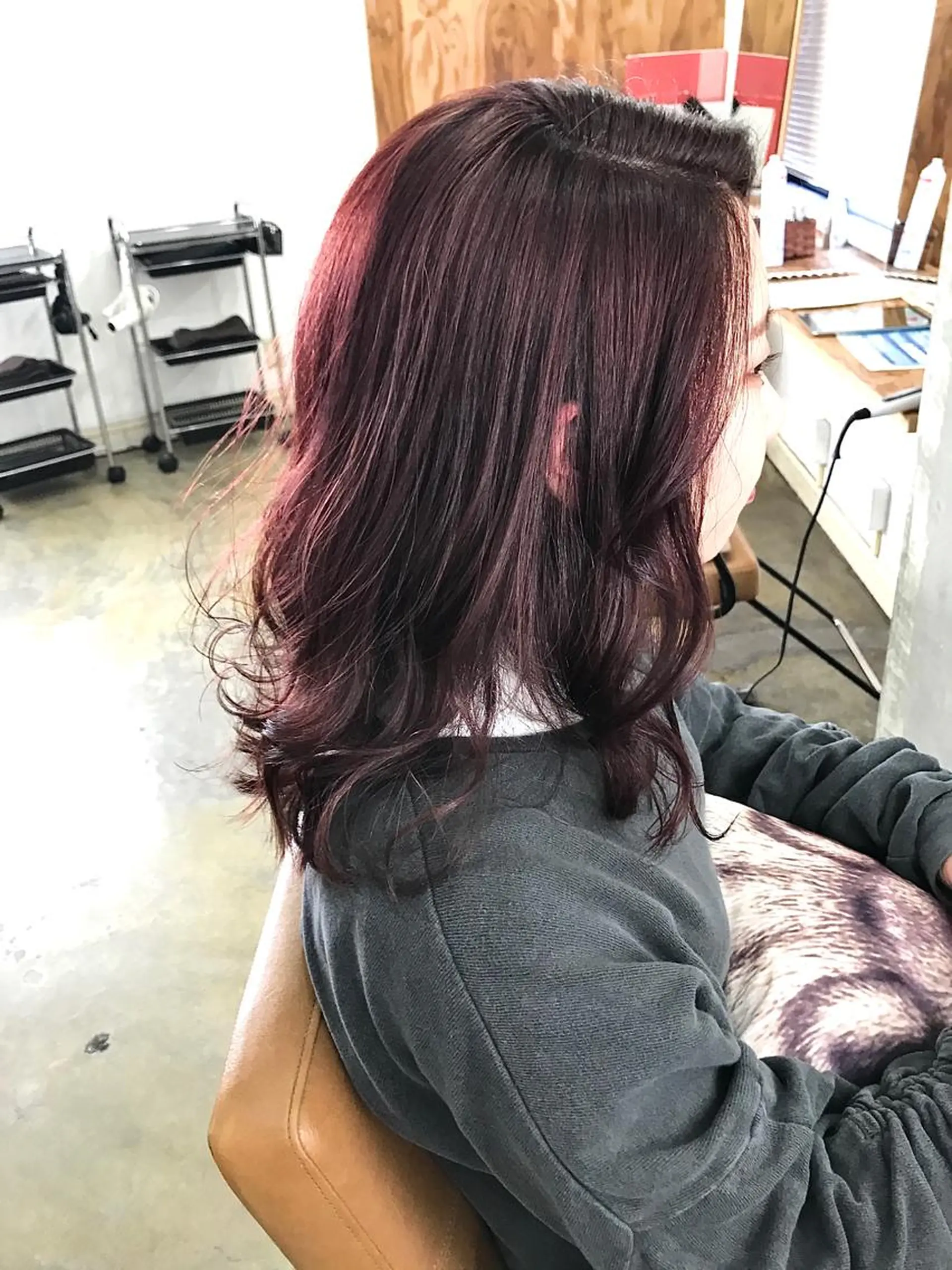 ミディアム カラー ピンクカラー ローズカラー ヘアカラー トリートメント 💎髪質改善💎 デザイナーshinのヘアスタイル