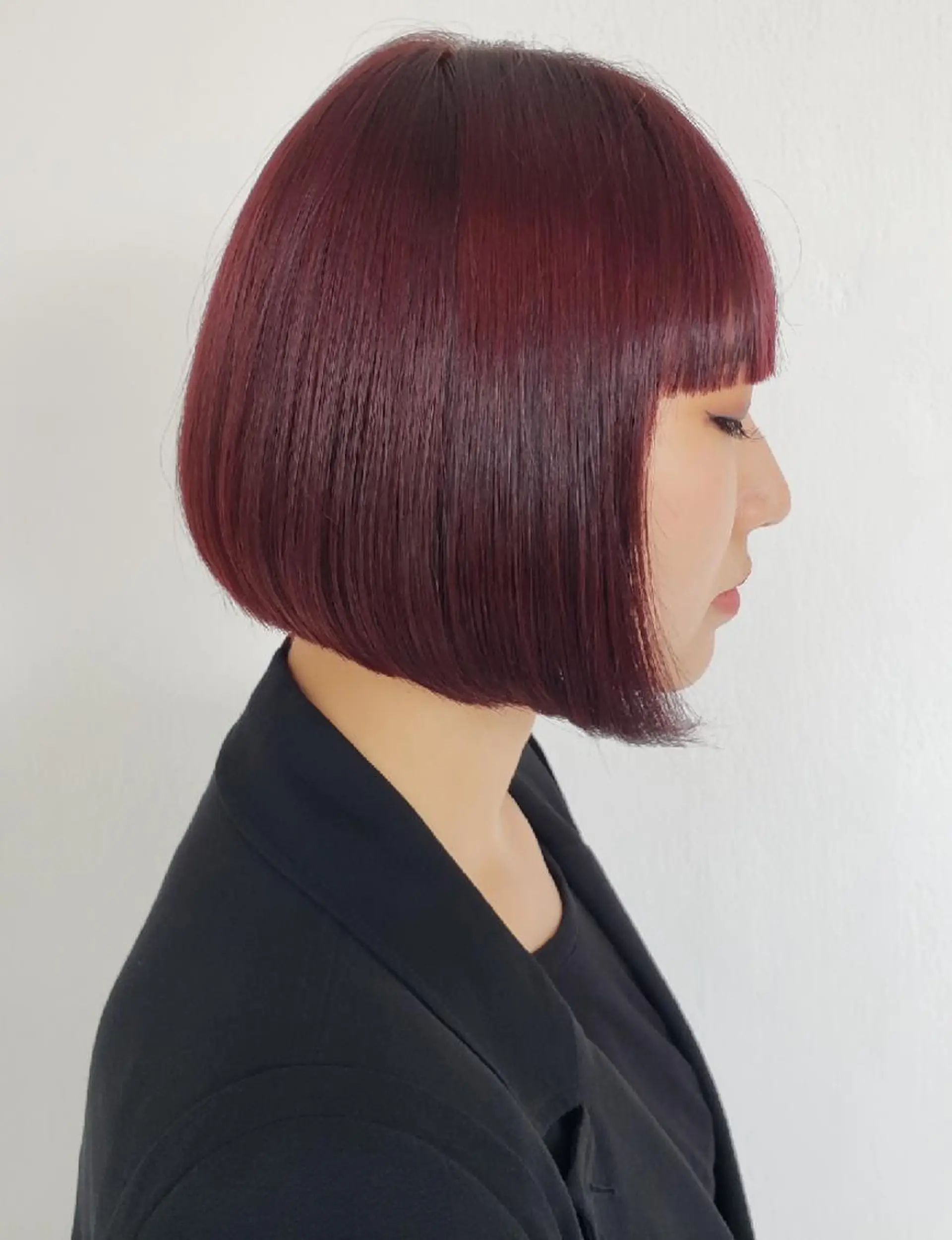 ミディアム カラー ヘアアレンジ レッドカラー カット トリートメント 成瀬 弘光のヘアスタイル