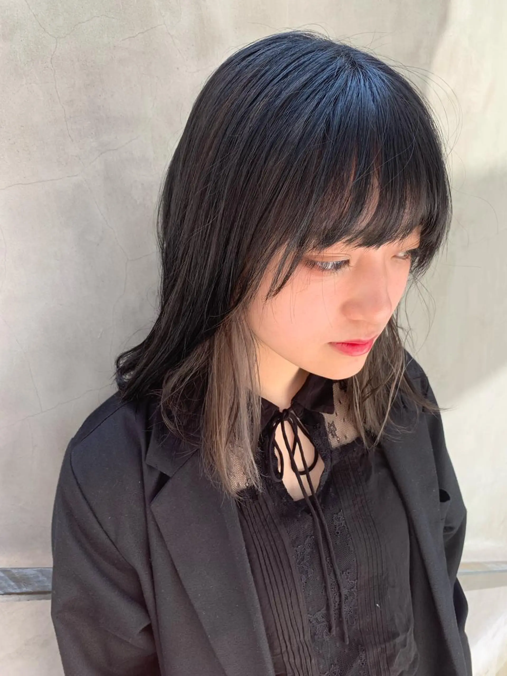 ミディアム ヘアカラー 佐藤 純生のヘアスタイル