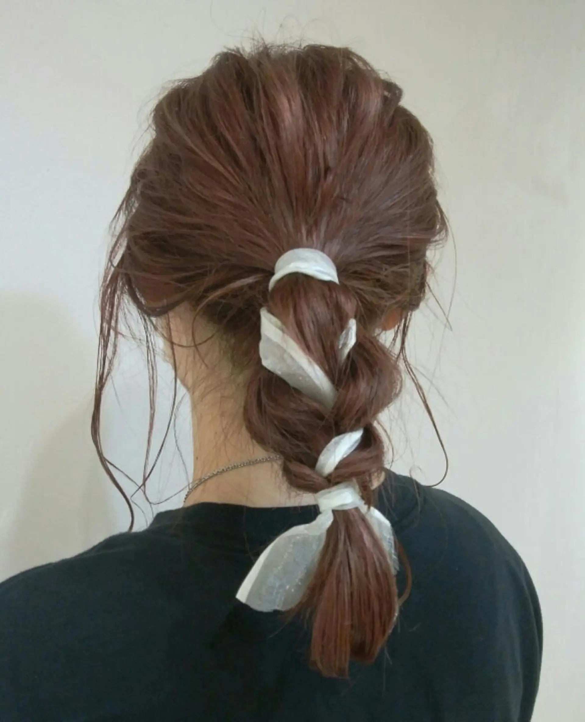 ミディアム カラー ヘアアレンジ ブリーチなしWカラー /酸性ストレート河本のヘアスタイル