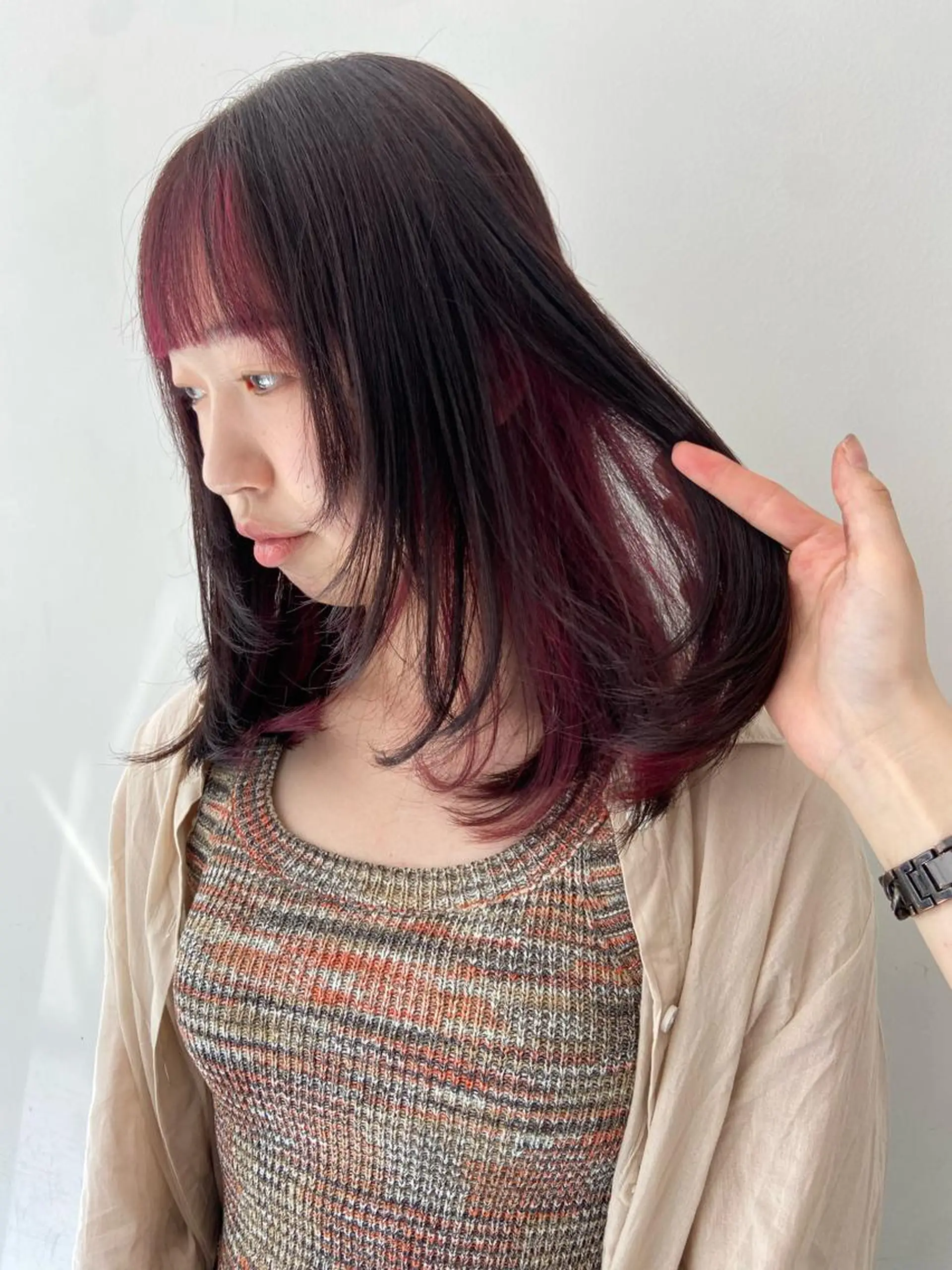 ミディアム 韓国レイヤー/ヘア カラー🎀ayamiのヘアスタイル