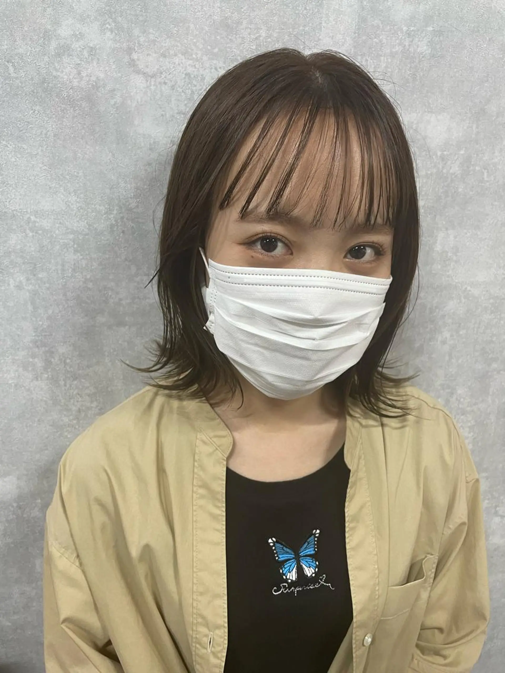 ミディアム 切りっぱなしボブ ショートボブ ミディアムパーマ ミストバング ボブ カット トリートメント C’LD hair produce /シールドヘア所属・モテ髪/ボブ/ショー ト/アダチフウトのヘアスタイル