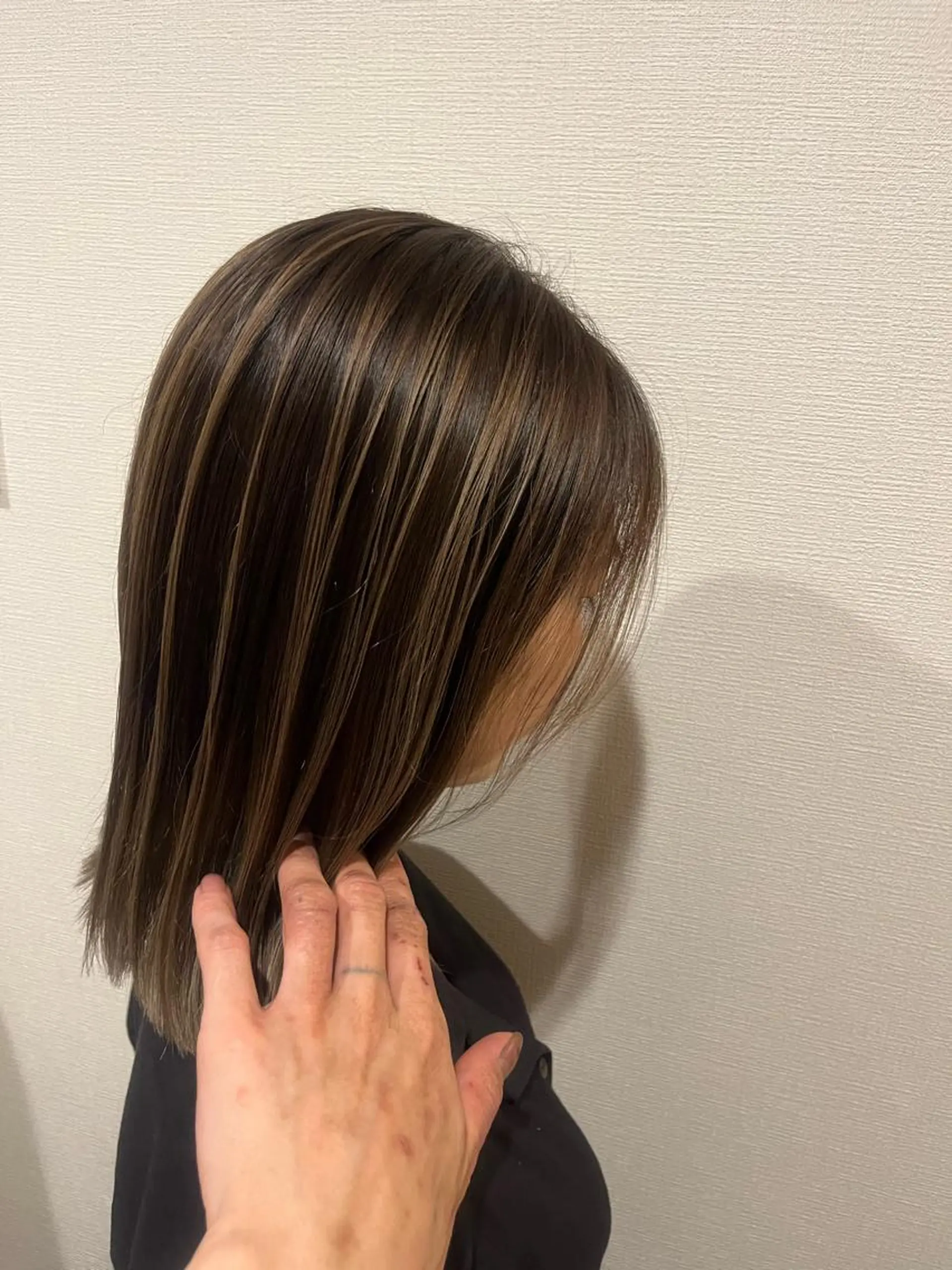 ミディアム カラー 平尾/高宮/艶カラー /ハイライト/綜一郎のヘアスタイル