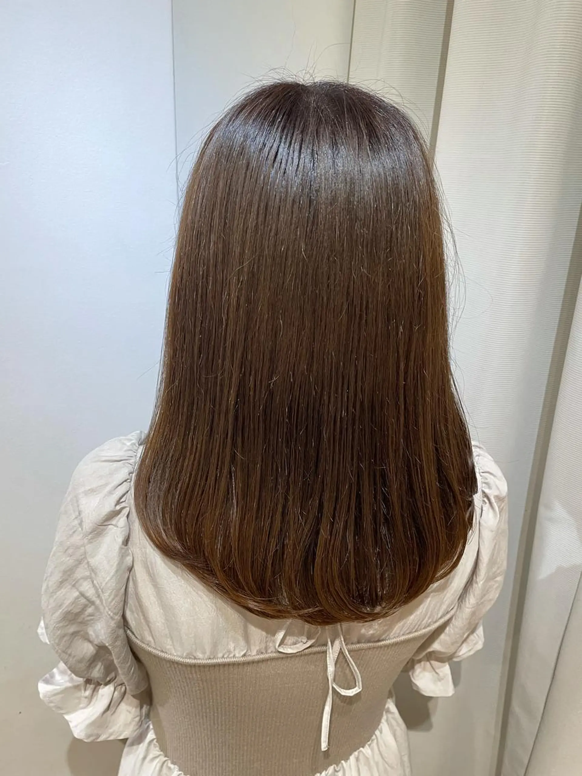 ミディアム カラー ブラウンカラー ヘアカラー トリートメント 過去一の柔髪ヘア 🌿einshairのヘアスタイル